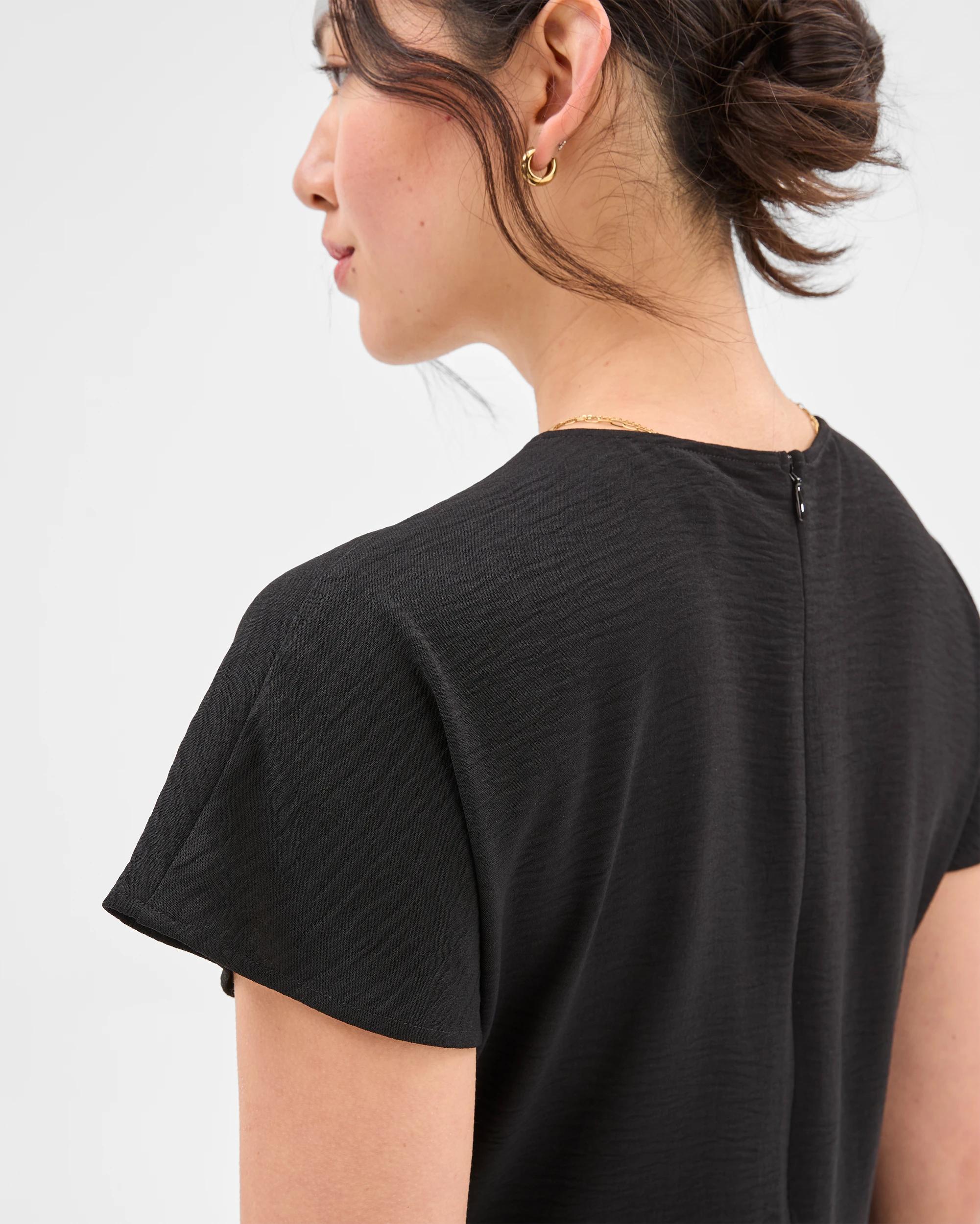 7 Tie Waist Midi Dress - Preview BLACK, 7 of 8