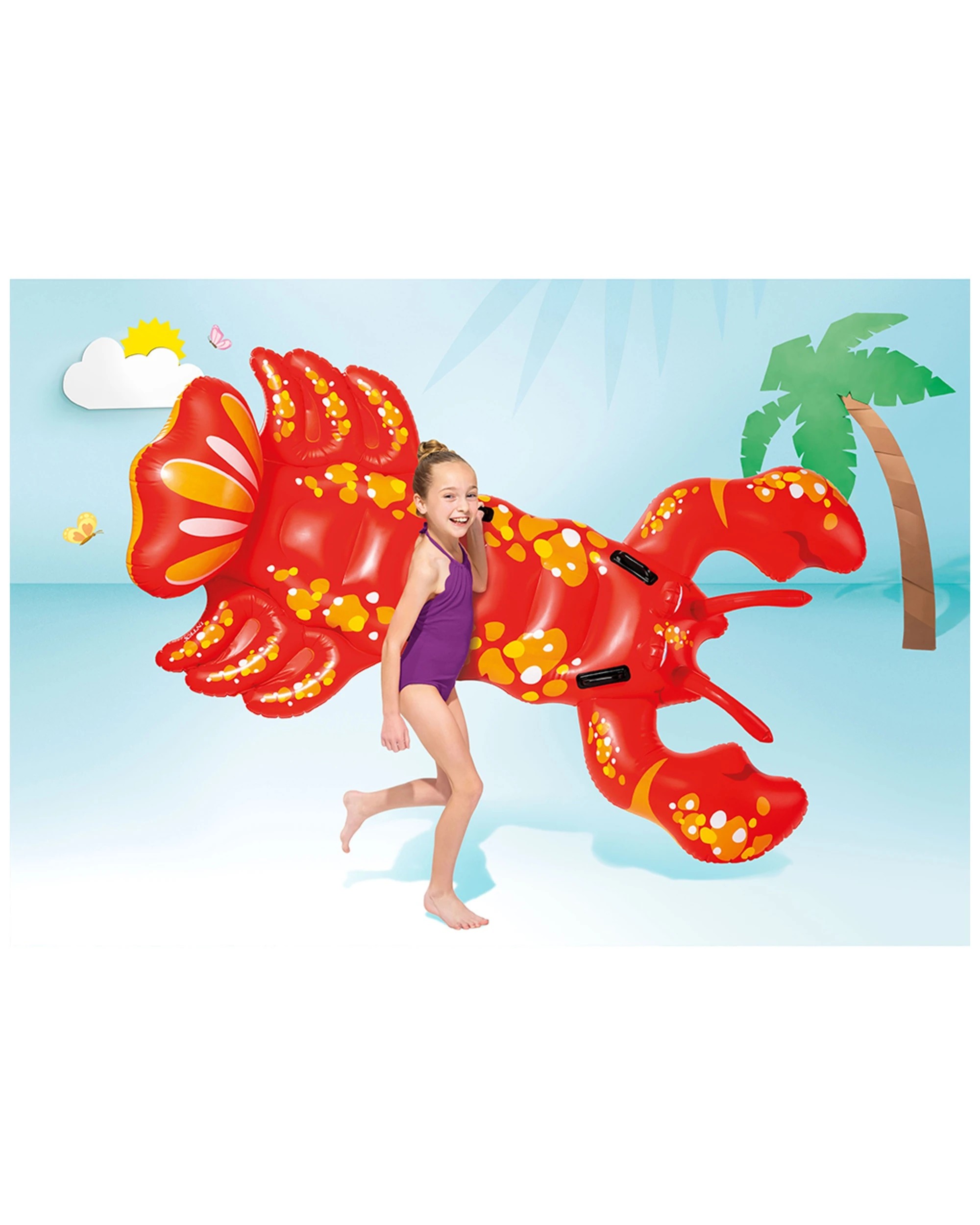 2 Intex Giant Lobster Ride-on Inflatable Pool Float Red Kids 3 Plus - Red, 2 of 3