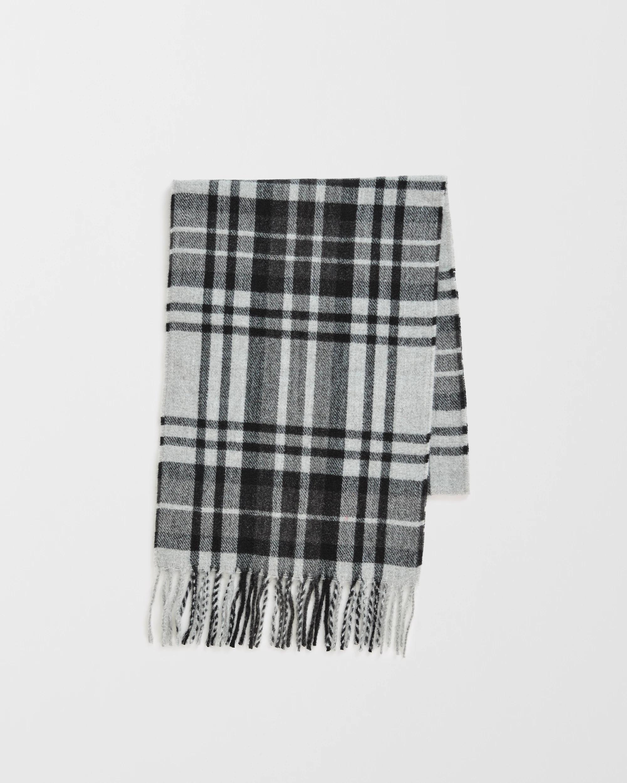 1 Target Man Woven Check Scarf GREY, 1 of 1