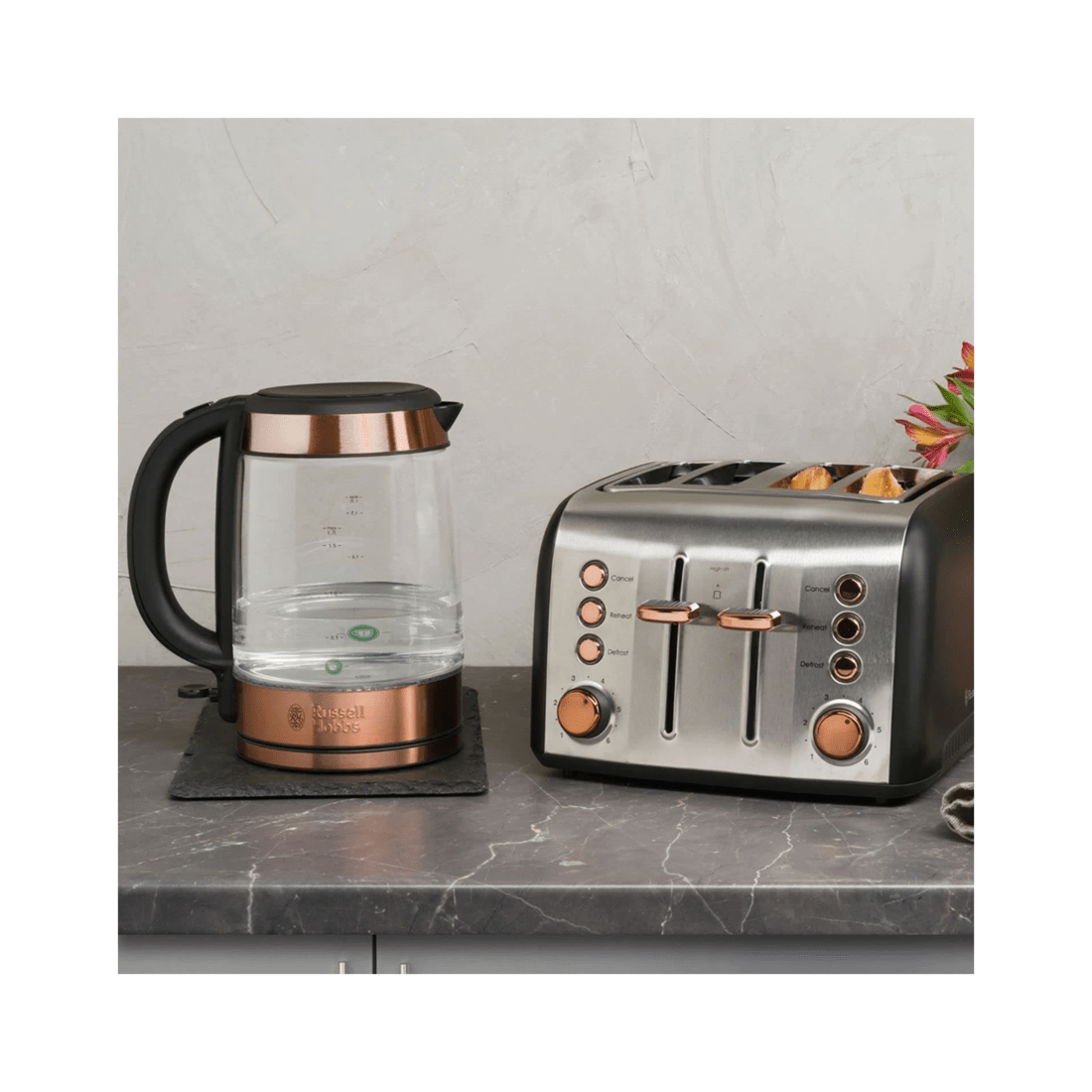 4 Russell Hobbs Rhk172 Electric Brooklyn 1.7l Cordless Glass Water Kettle Copper
 - Brown, 4 of 4
