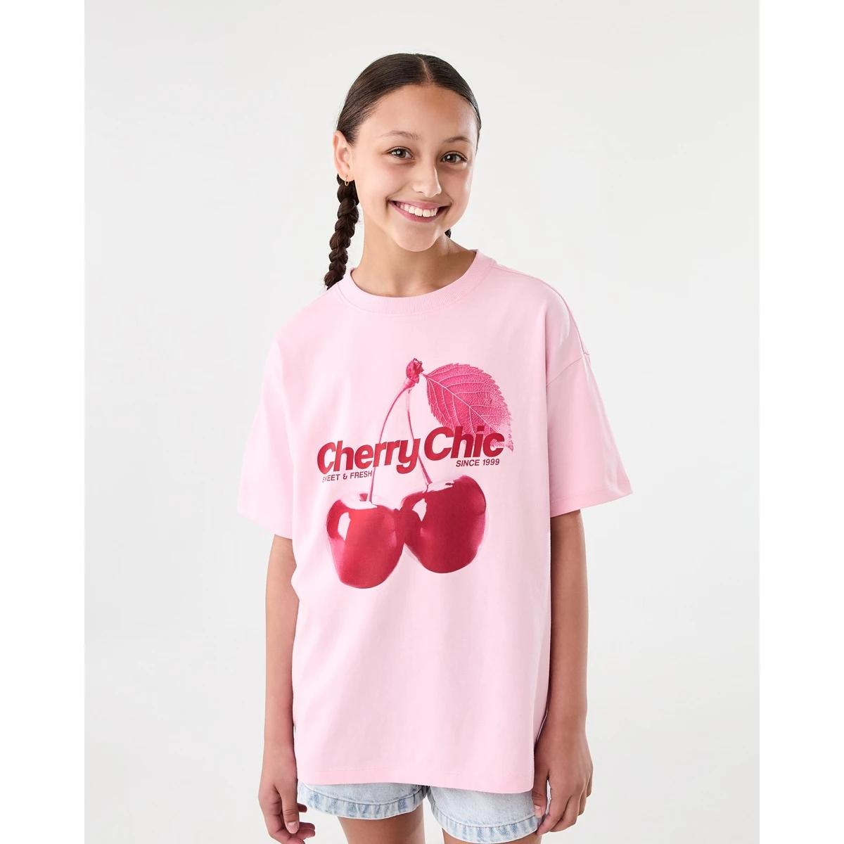 1 Oversized T-shirt Pnk Cherry, 1 of 7