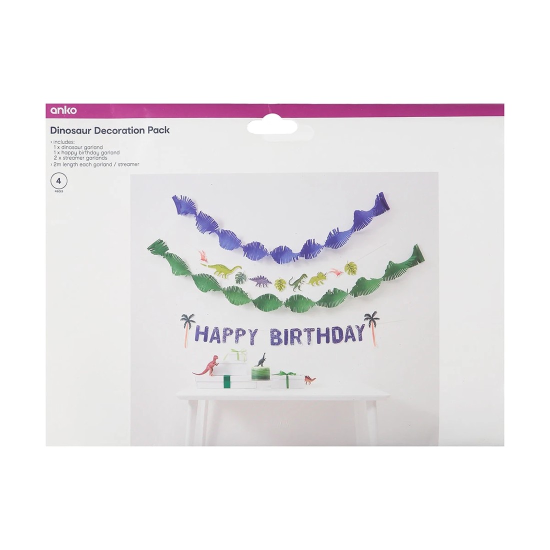 7 4 Piece Dinosaur Decoration Pack, 7 of 7