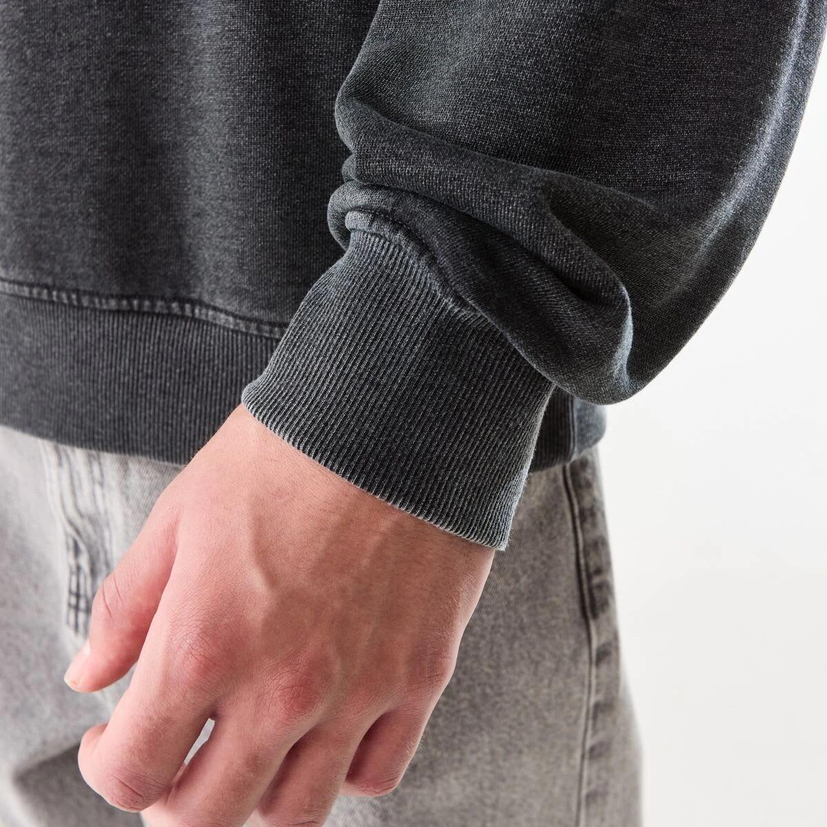 7 Oversized Crew Neck Sweatshirt Black, 7 of 10