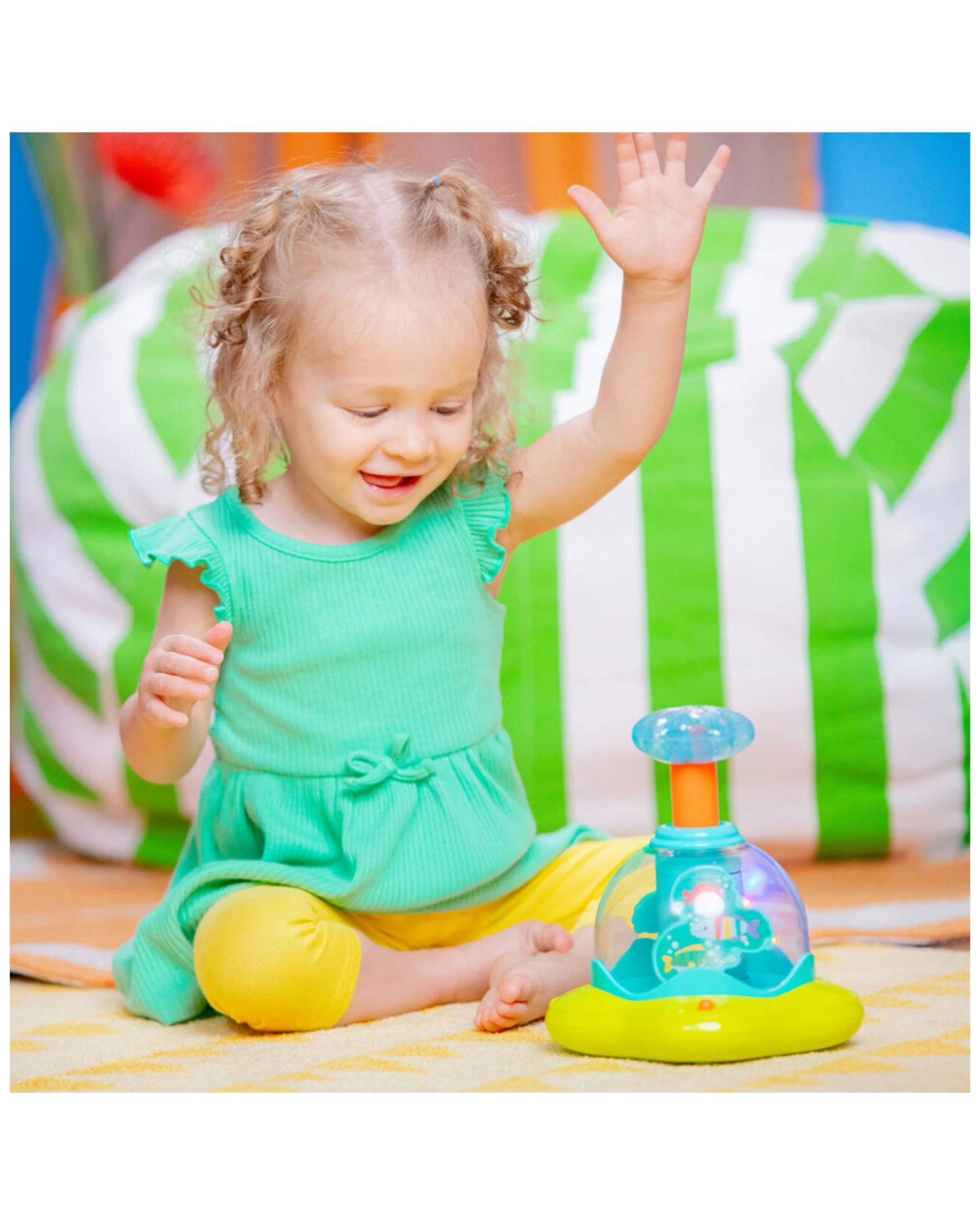 5 Bright Starts Press And Glow Spinner Lights And Sounds Baby Toy 6 Months - Multi, 5 of 8