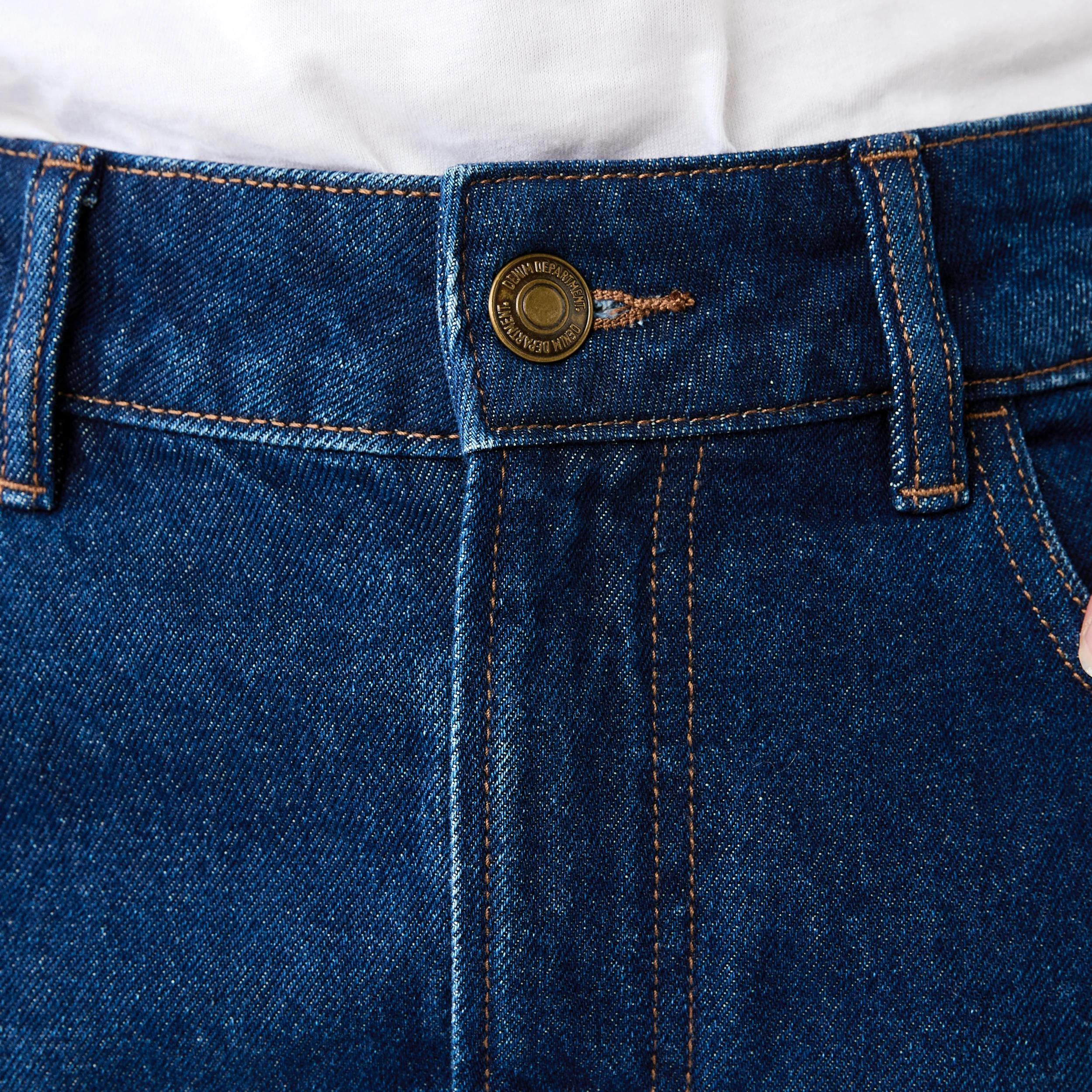 5 Denim A-line Mini Skirt MID WASH, 5 of 10