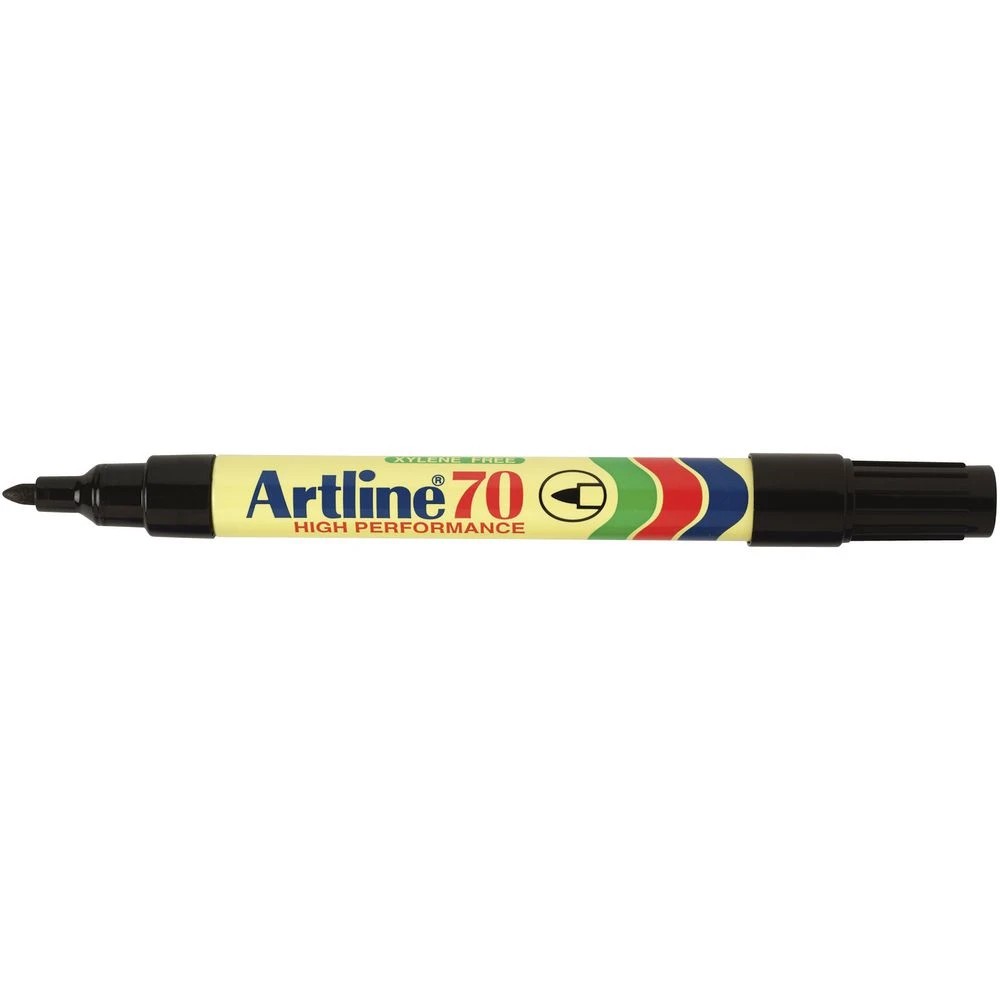 2 Artline 70 Permanent Markers Black 12 Pack, 2 of 5
