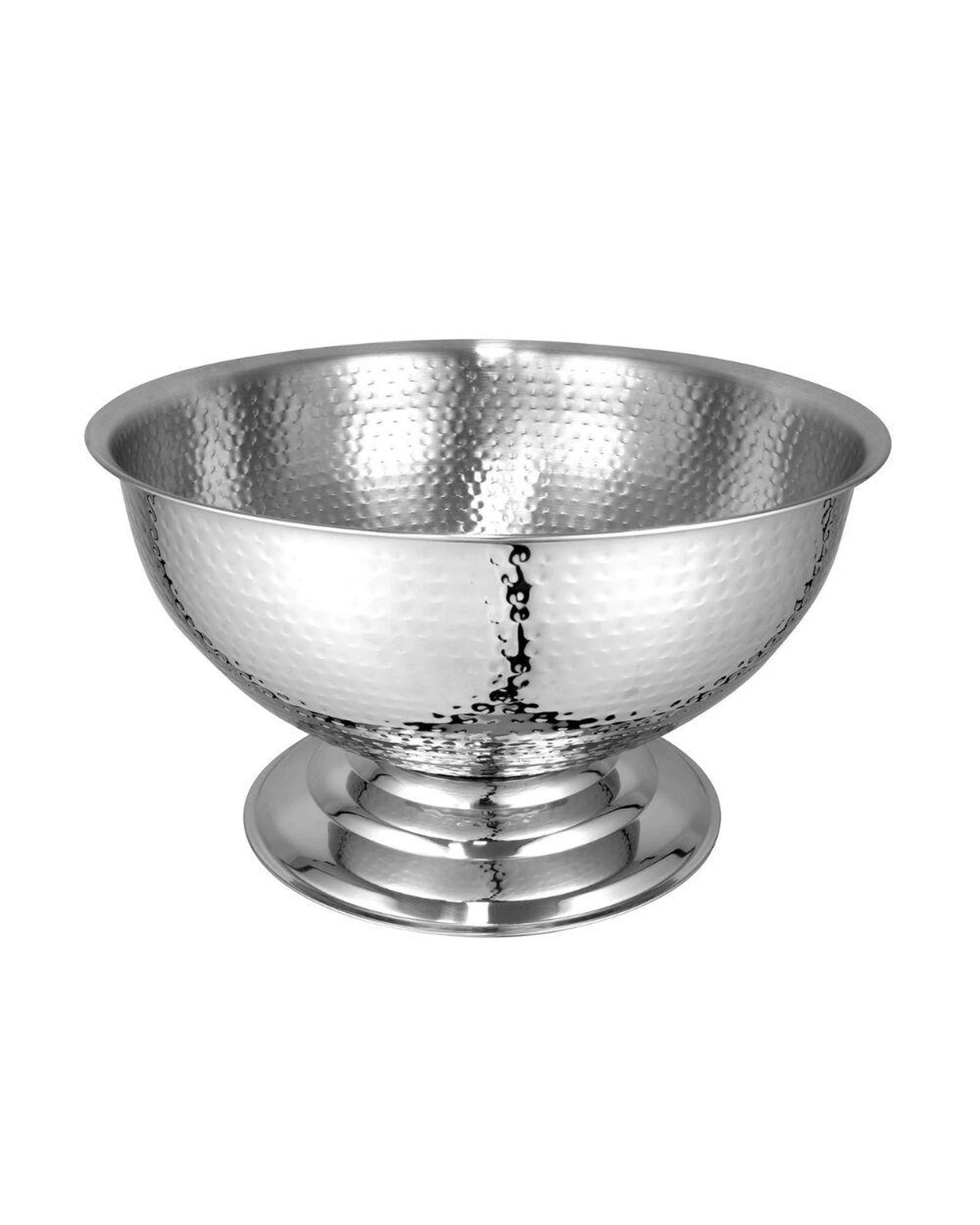 1 Avanti Providence Hammered Champagne & Punch Bowl  40 x 22cm - Silver, 1 of 2
