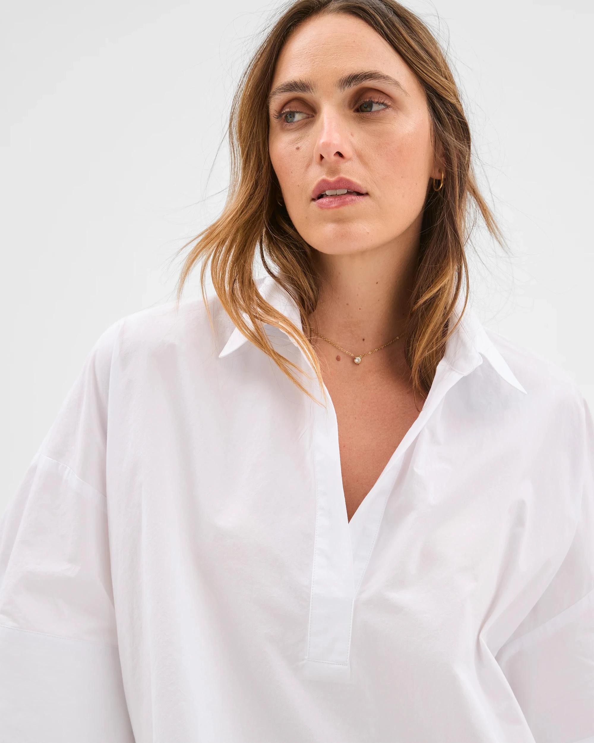 6 Target Australian Cotton Short Sleeve Popover Shirt WHITE, 6 of 6