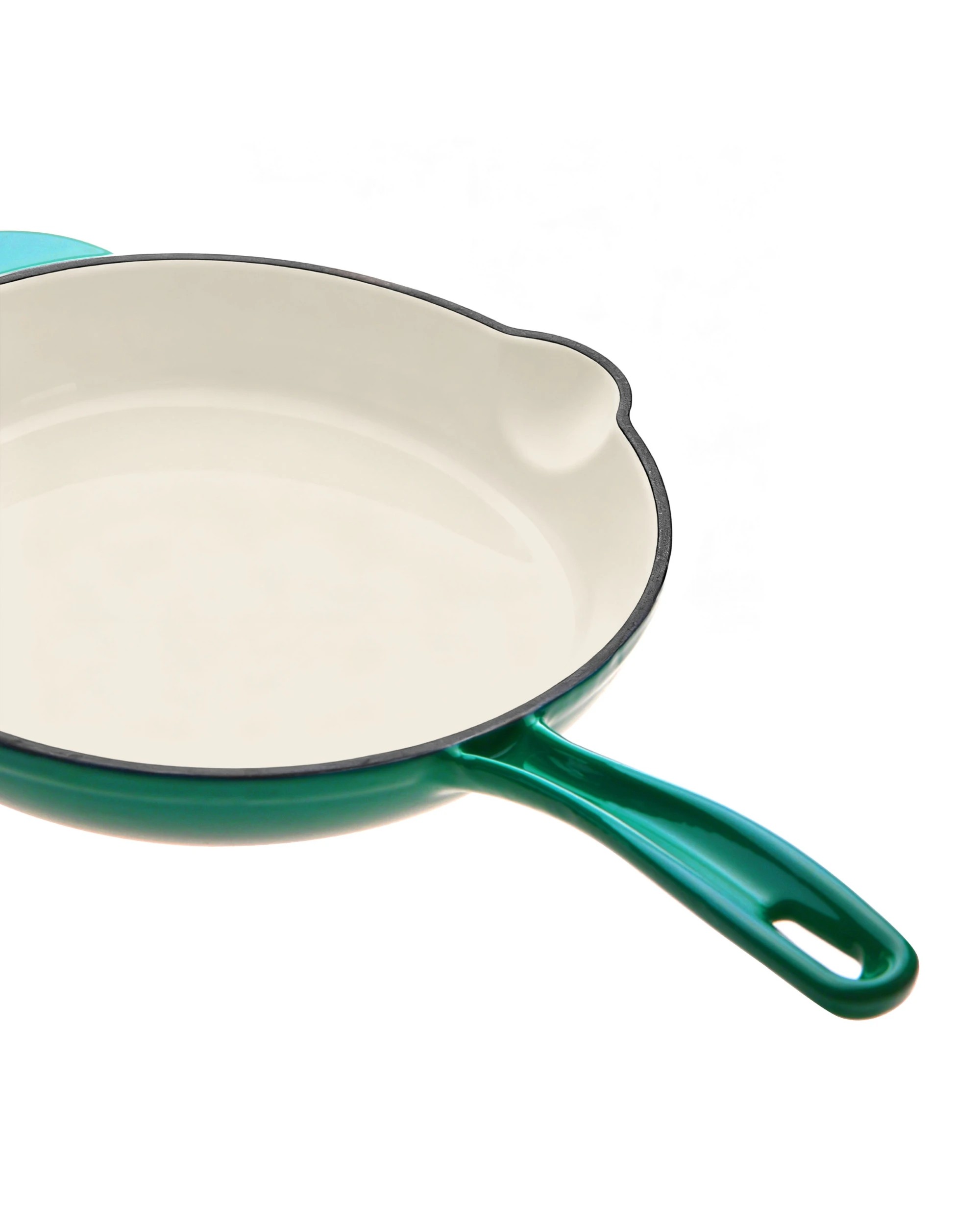 5 Gourmet Kitchen Enamelled Cast Iron Fry Pan 26cm - Eden Green, 5 of 8