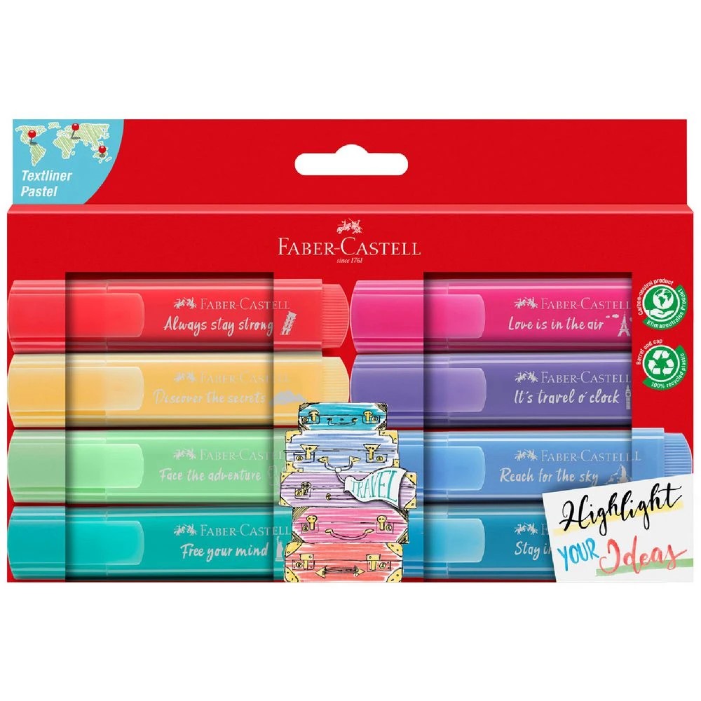1 Faber-Castell Textliner Highlighters Pastel 8 Pack, 1 of 7