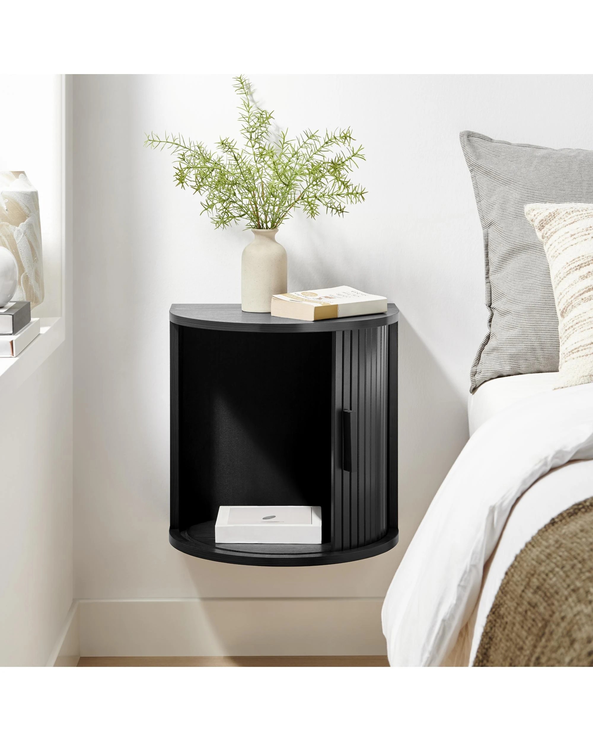 3 Kodu Floating Wall Mount Bedside 1 Door - Black, 3 of 10