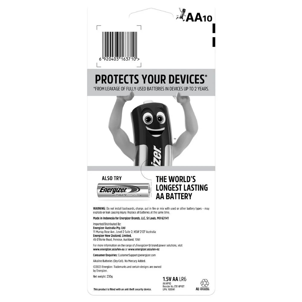 2 Energizer MAX AA Alkaline Batteries 10 Pack, 2 of 10