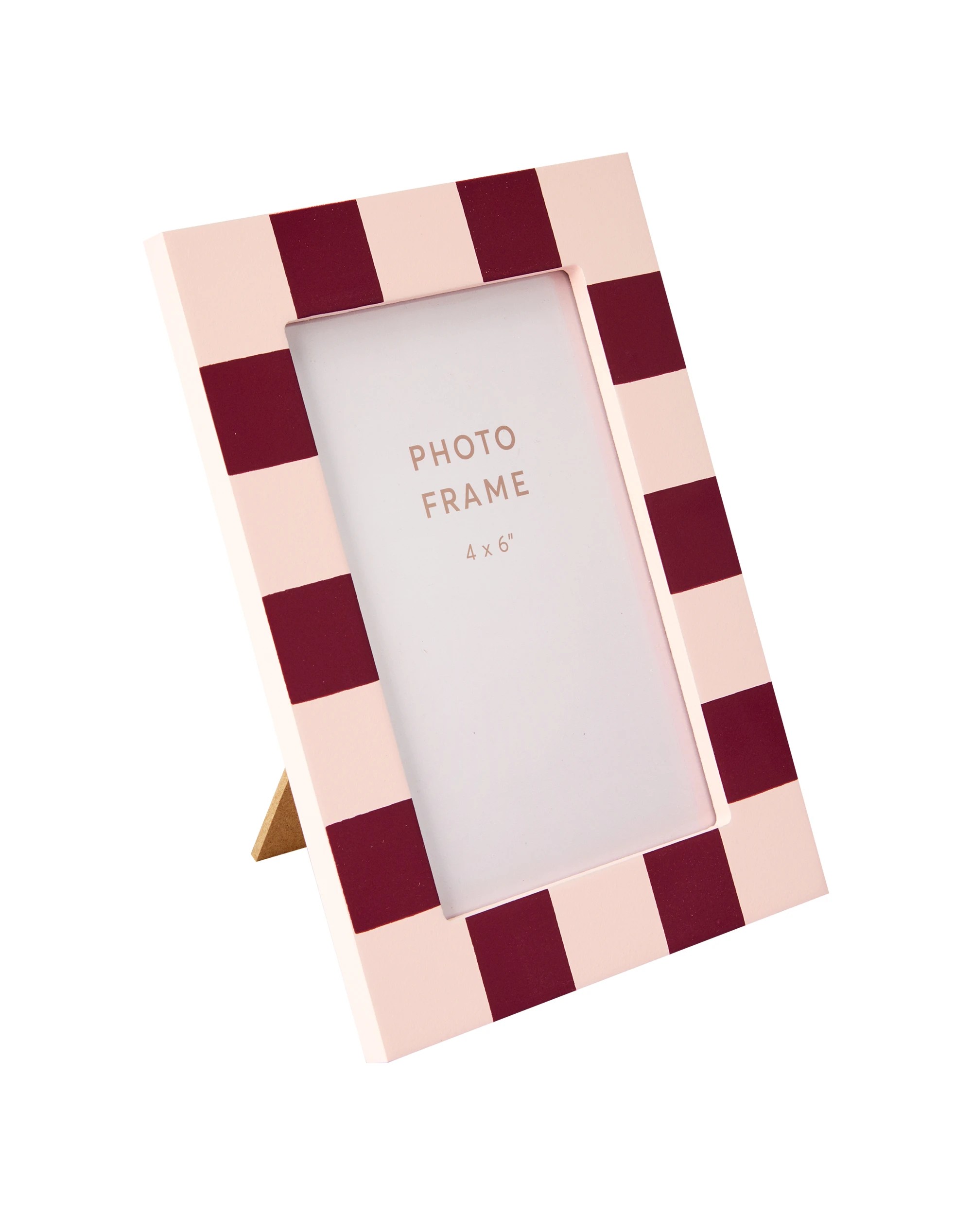 2 Check Photo Frame 4in. x 6in. - Pink and Red, 2 of 5