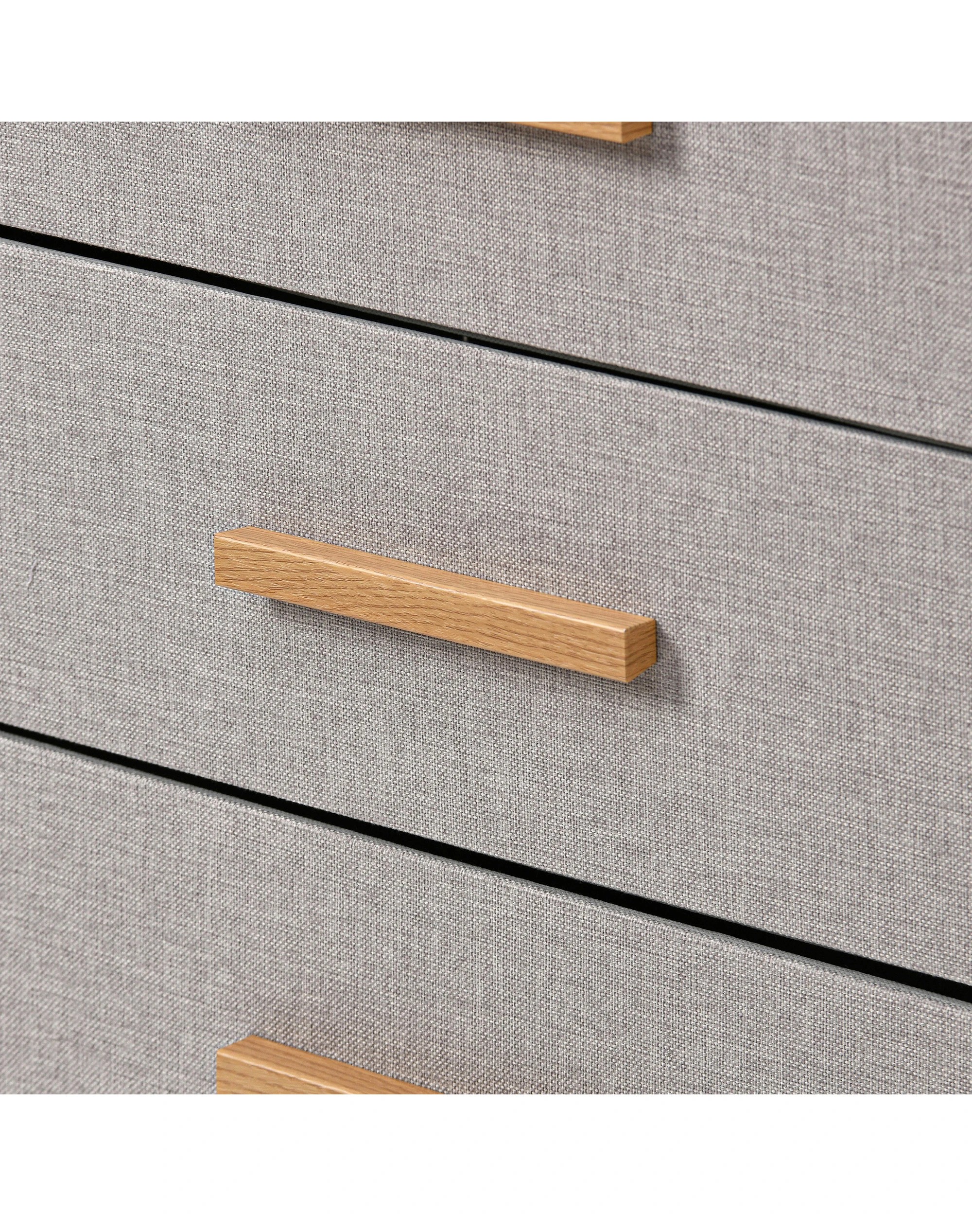 8 Sherwood Selene 3 Drawer Fabric Dresser 60x35x73cm - Grey, 8 of 10