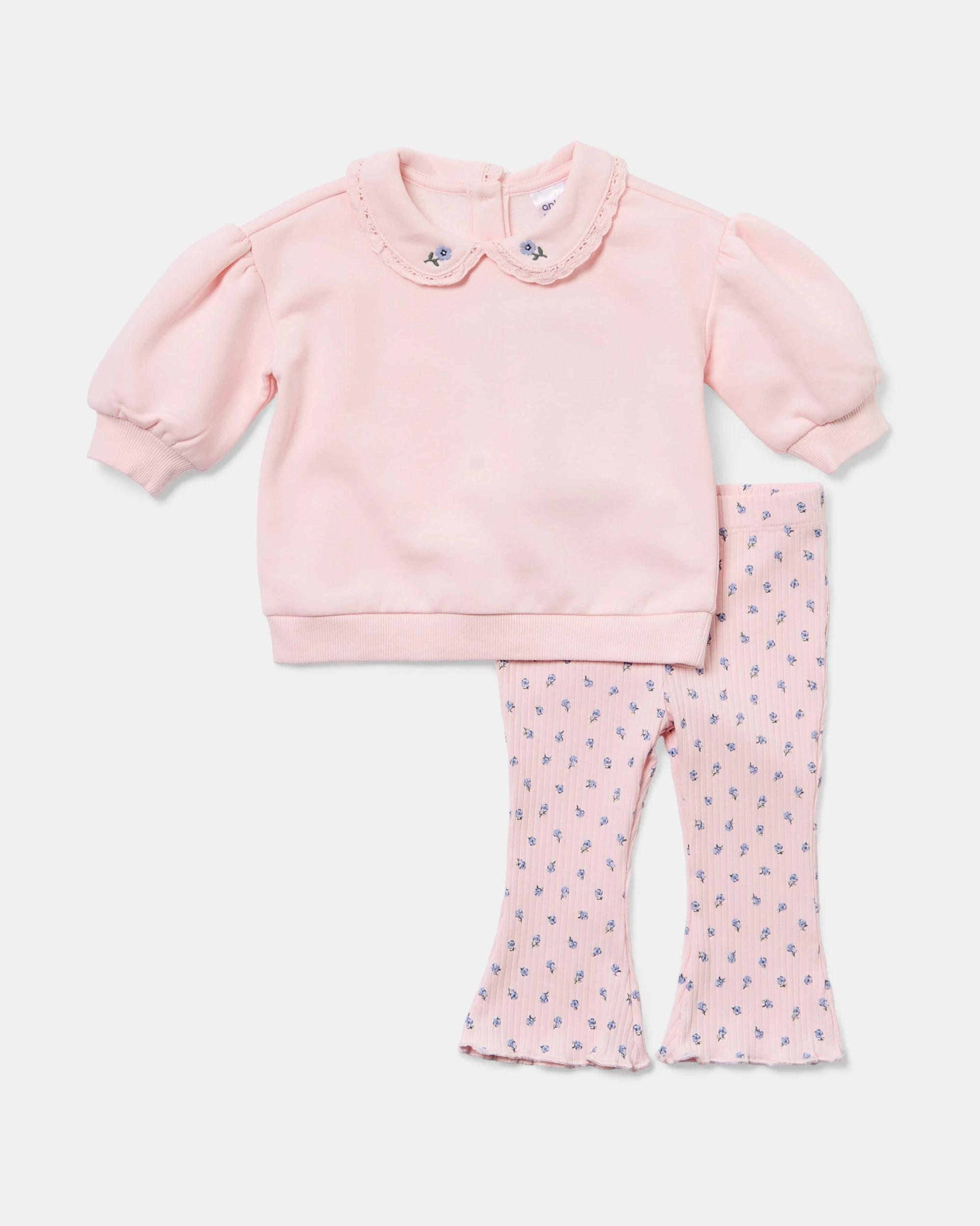 1 Collar Sweatshirt and Leggings Set Ditsy Flrl, 1 of 6
