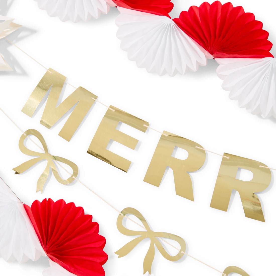 7 10 Piece Merry Christmas Paper Decoration Pack, 7 of 8