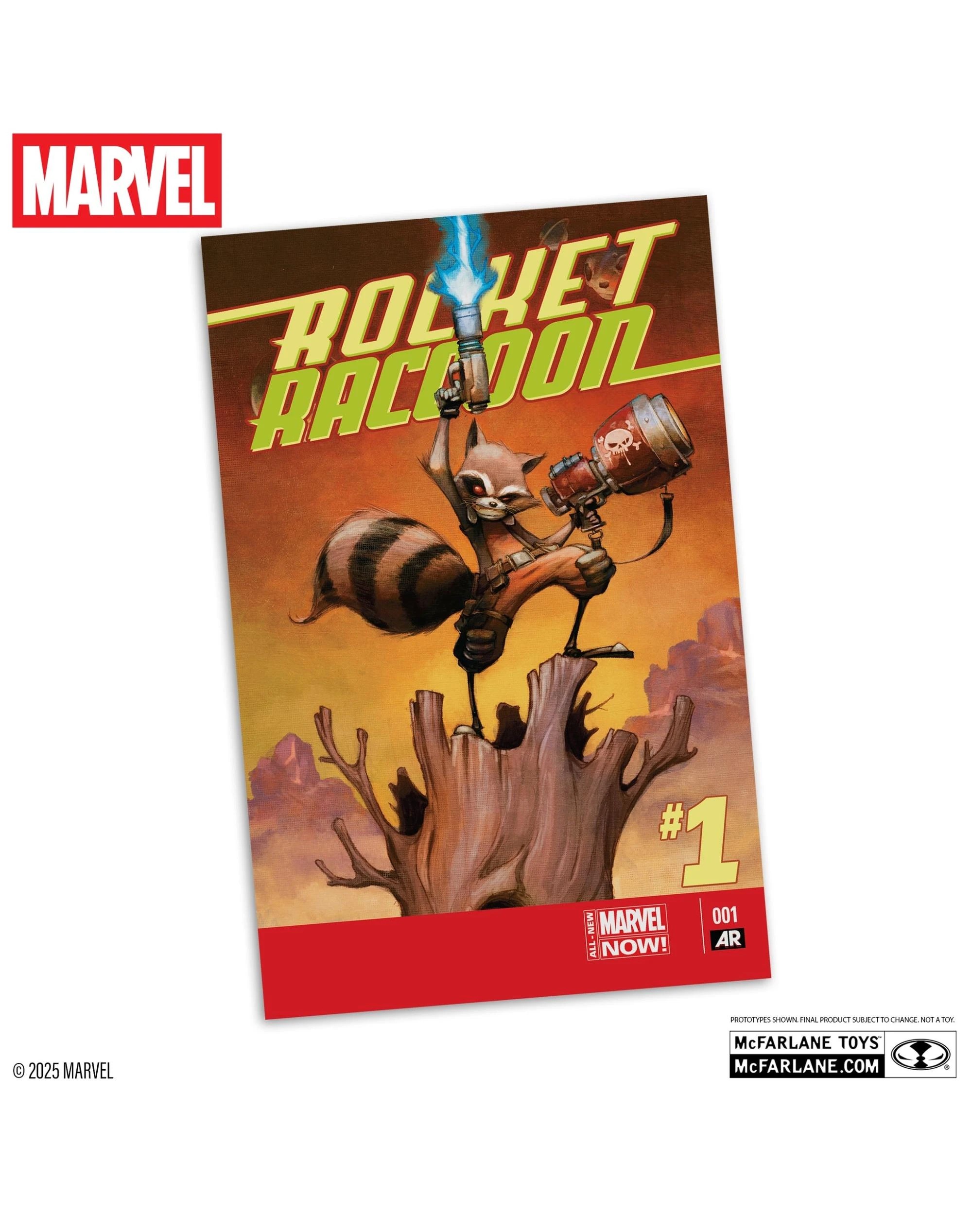 7 Marvel Rocket Raccoon #1 Chasing Tale 1:6 Scale Figure, 7 of 10