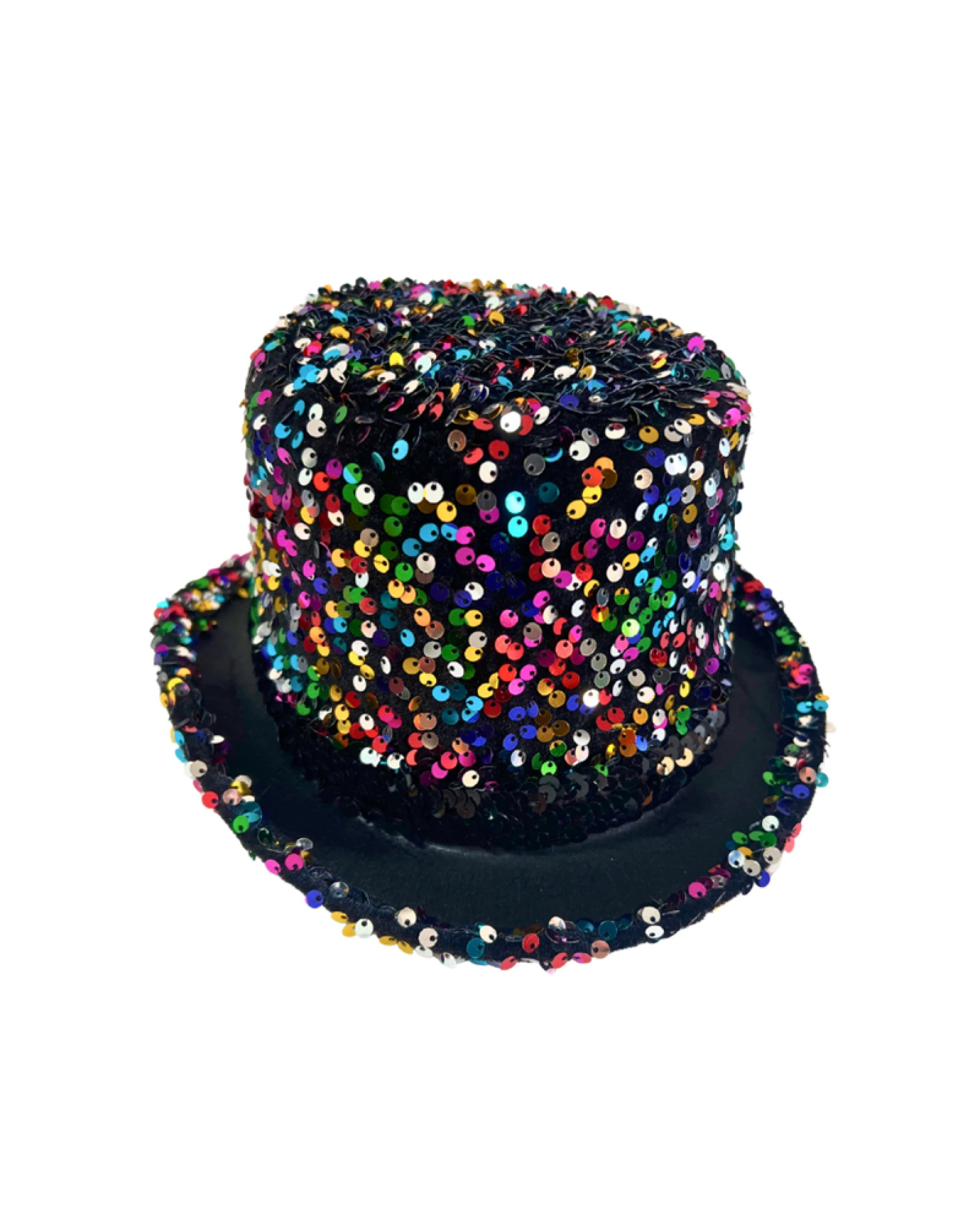 1 Br Costumes Sequin Top Hat Costume Party Cap Fancy Dress Trilby Fedora One Size - Rainbow, 1 of 2