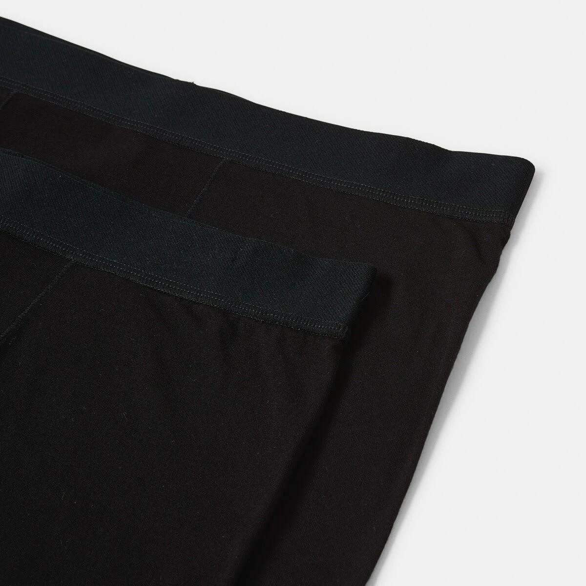 2 2 Pack Bamboo Longline Boyshorts BLACK, BLACK, 2 of 6