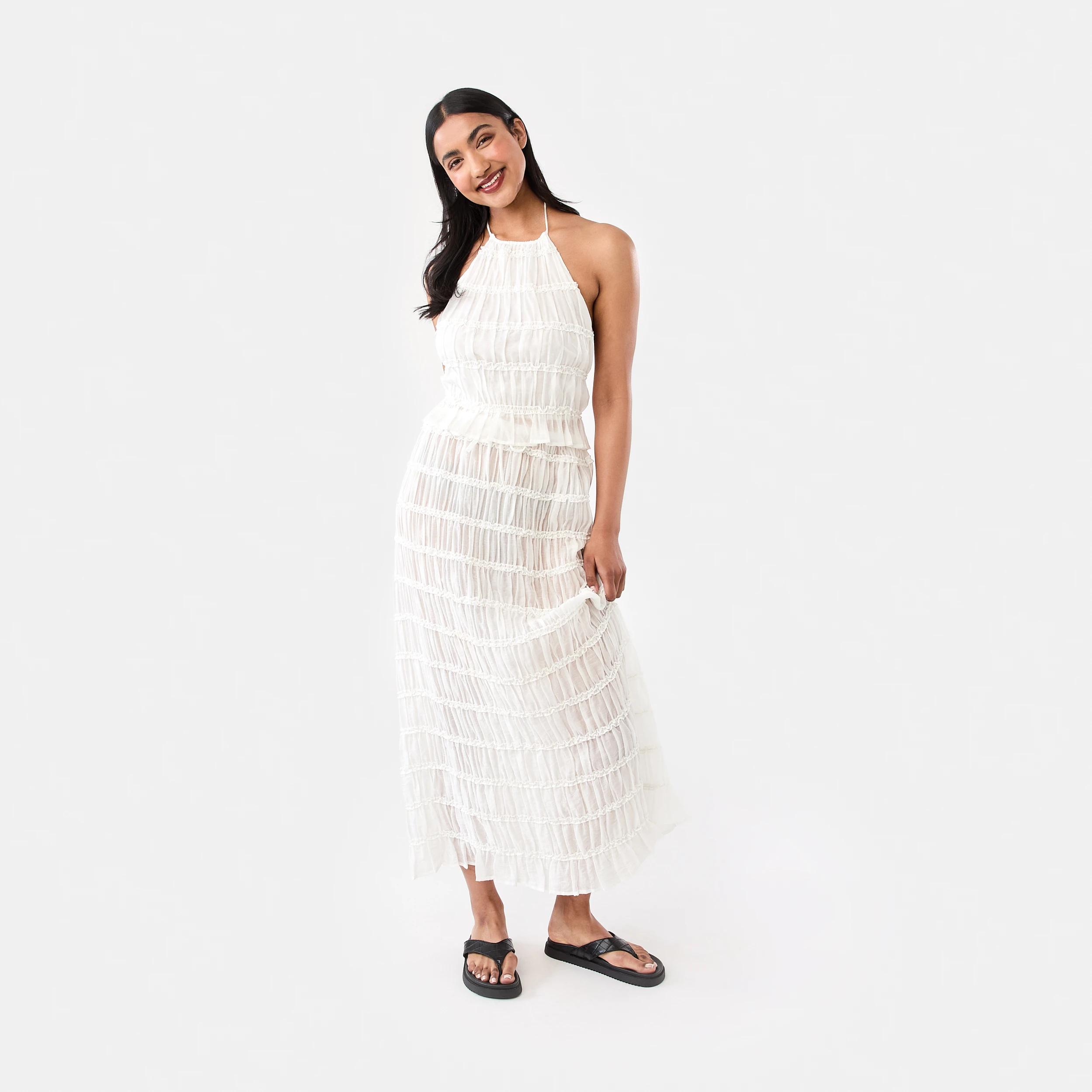 2 Tiered Strappy Top Cld White, 2 of 8