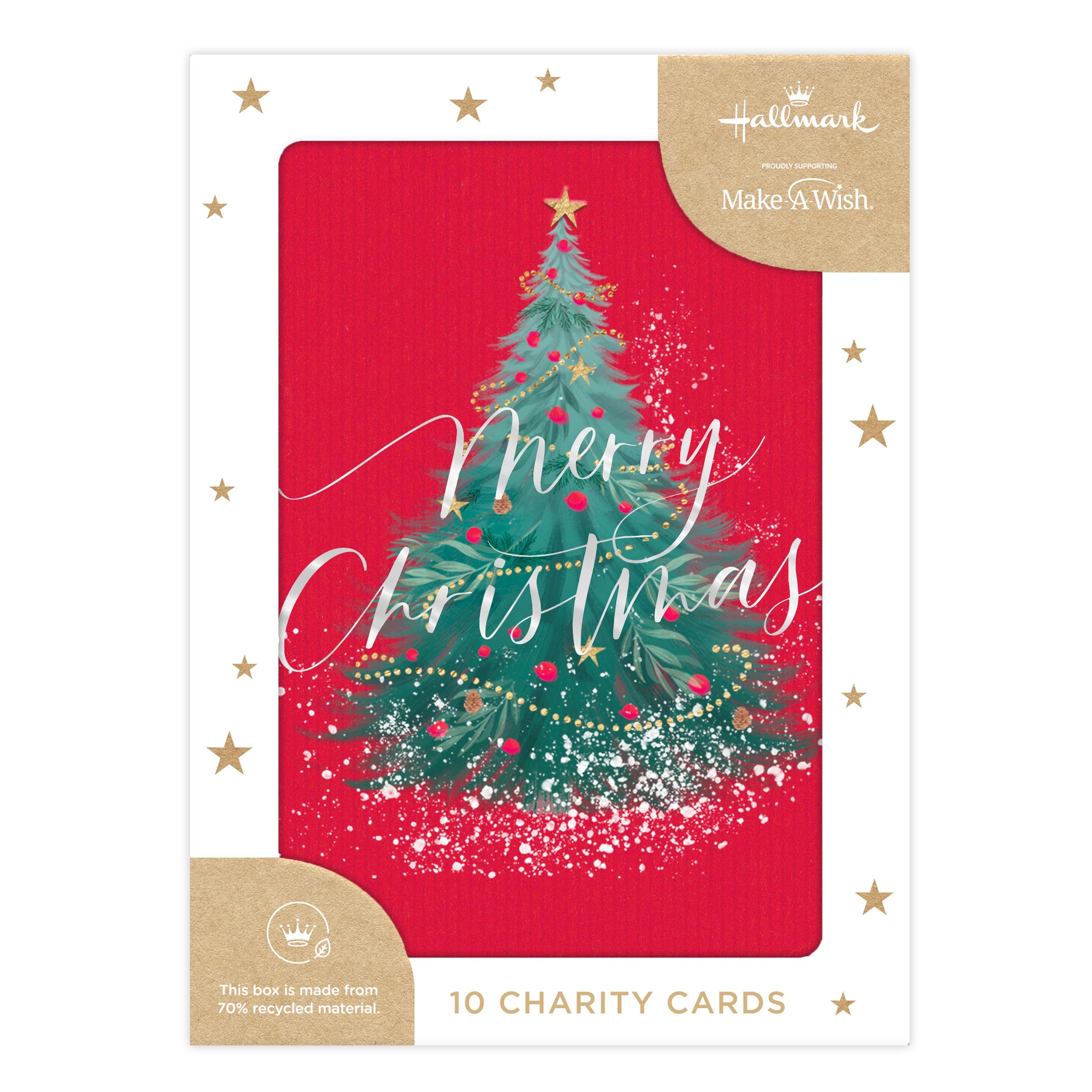 4 10 Pack Hallmark Boxed Charity Christmas Cards -Tree, 4 of 4
