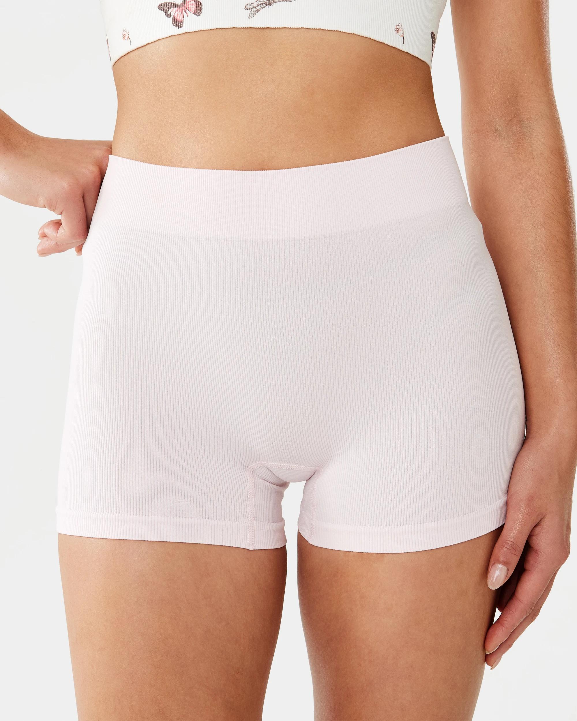 4 3 Pack Seamfree Rib Boyshorts Butterfly, 4 of 10