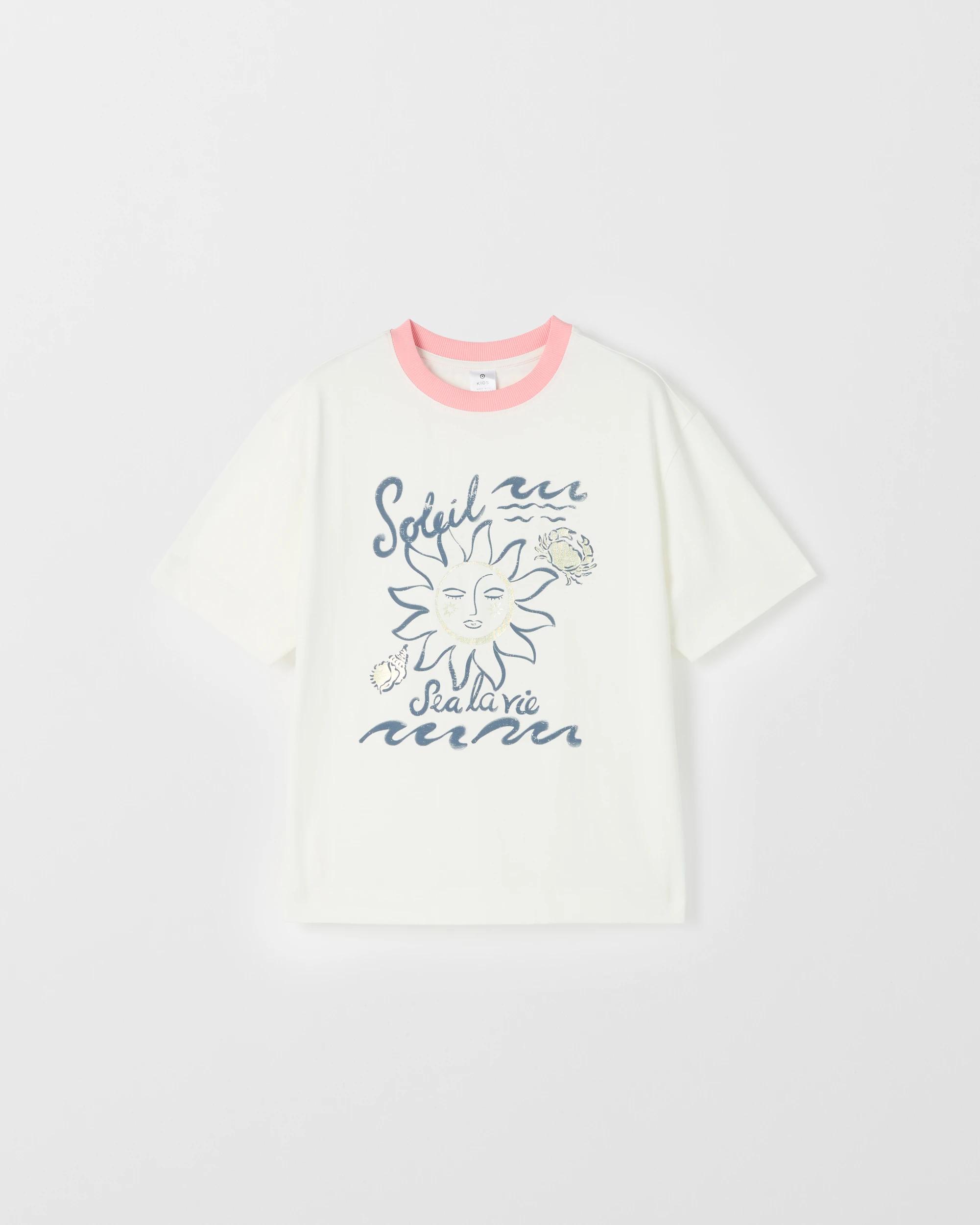 5 Target Kids Australian Cotton Oversized T-Shirt SOLEIL SUN CREAM, 5 of 6