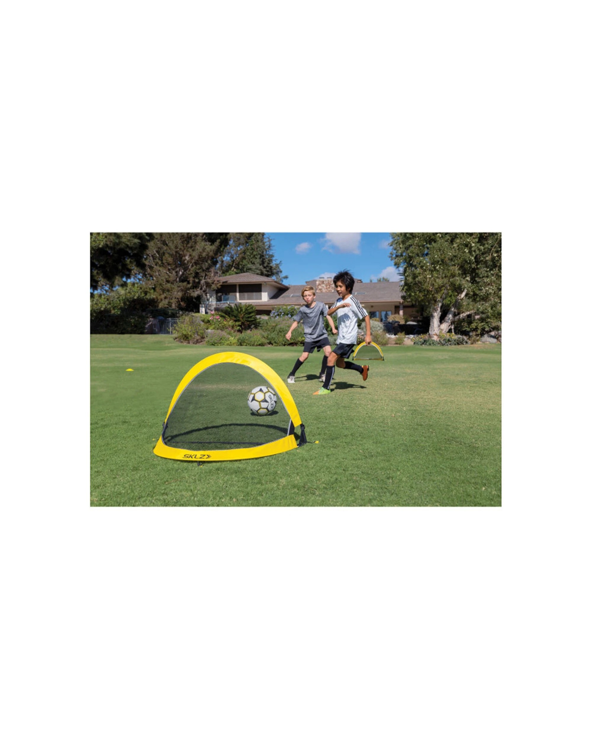 4 Sklz 2pc 76cm Playmaker Goal Set with Carry Bag for Portable Soccer Play - Yellow, 4 of 7