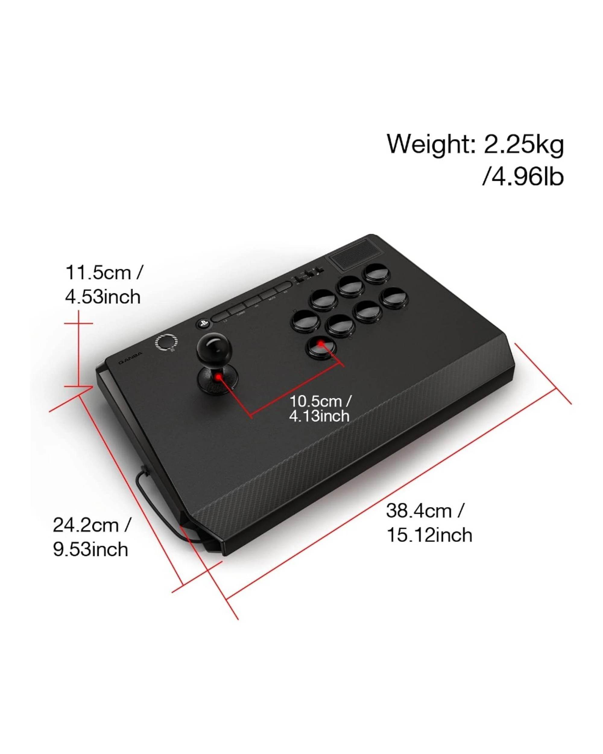 8 Qanba Titan Wired Fight Stick for PS4, PS5 and PC - Black, 8 of 8