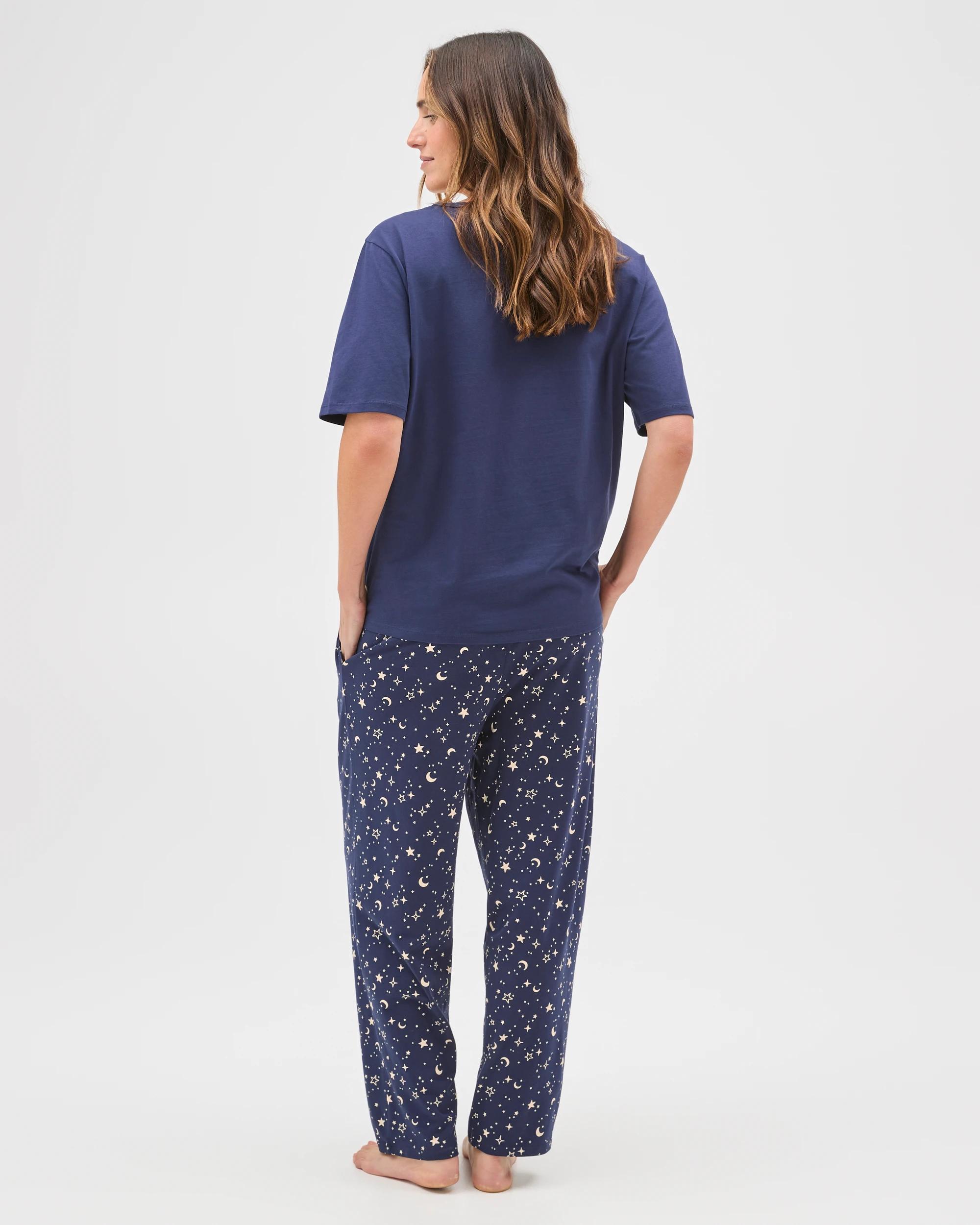 6 Target Woman Australian Cotton 7/8 Length Jersey Sleep Pants STARGAZER, 6 of 6