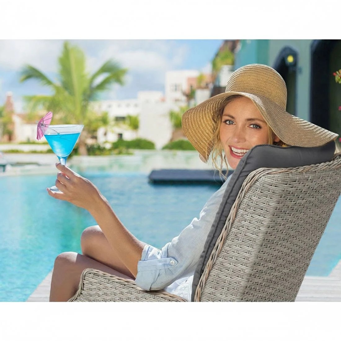 6 Gardeon Recliner Chair Sun lounge Wicker Lounger Outdoor Furniture Patio - Grey, 6 of 6