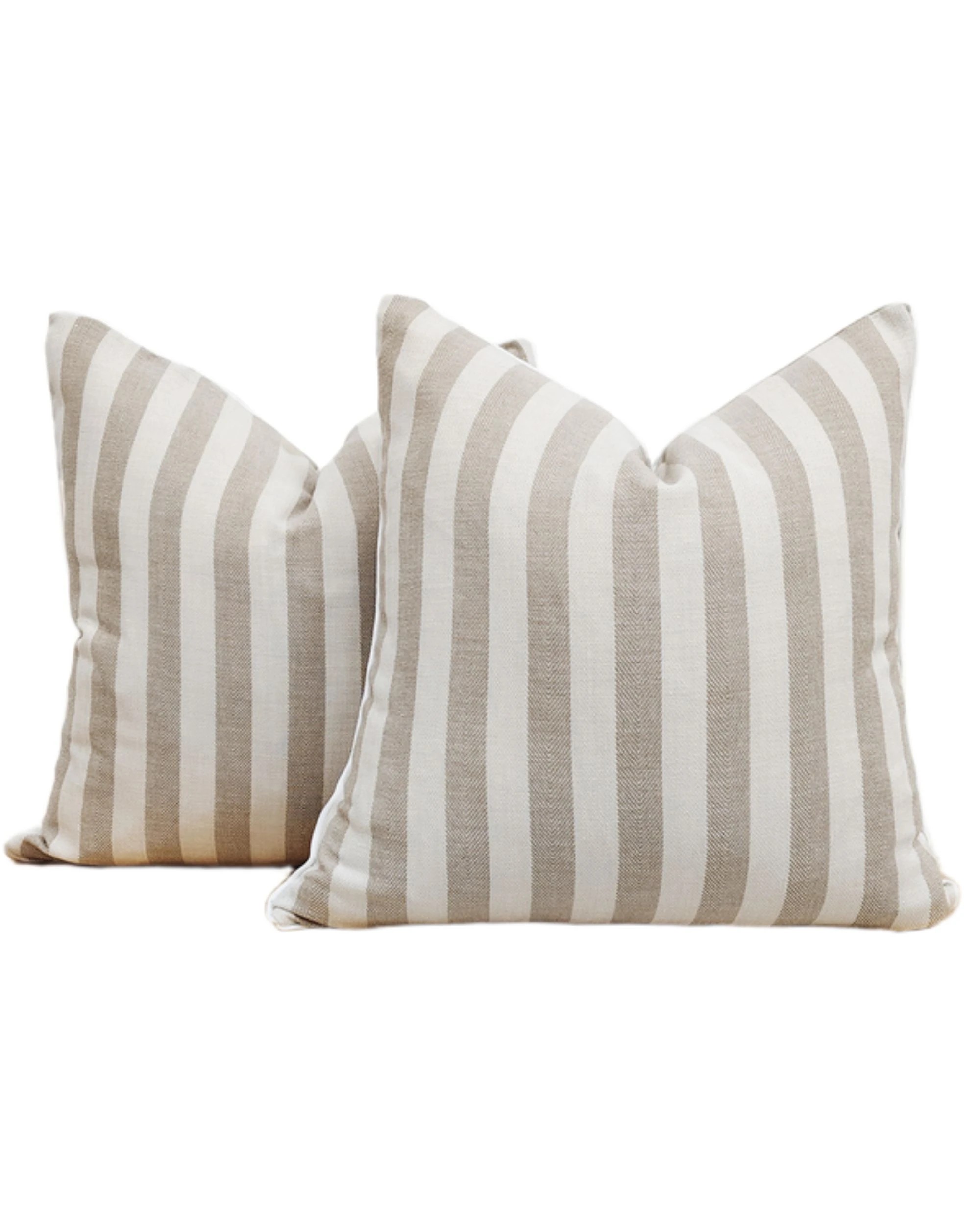 1 Gioia Casa 2-Pack Yarn-Dyed Linen Cotton Cushion Covers 45x45cm - Natural, 1 of 3