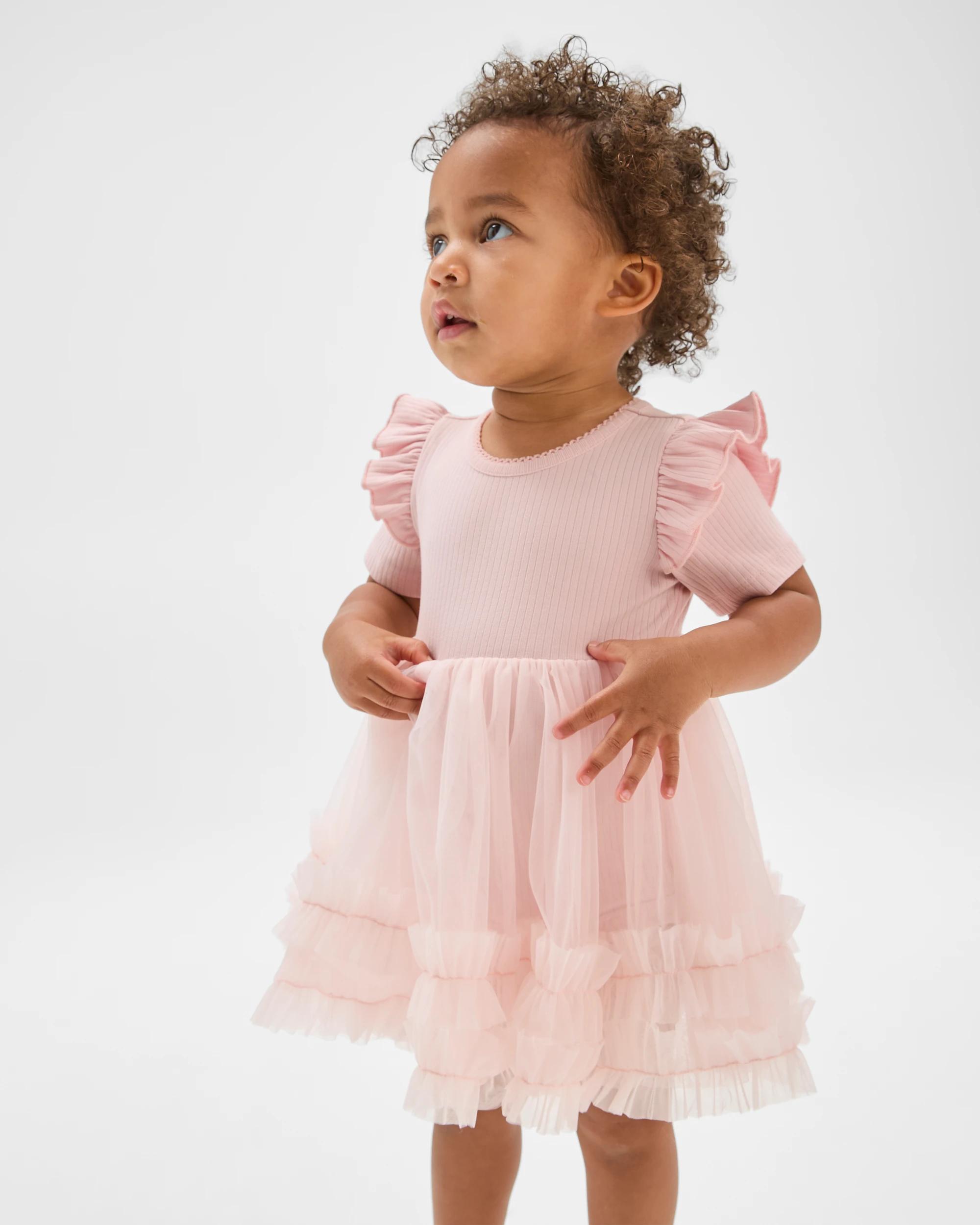 1 Target Baby Short Sleeve Tutu Bodysuit Dress PINK BALLET SLIPPER, 1 of 6