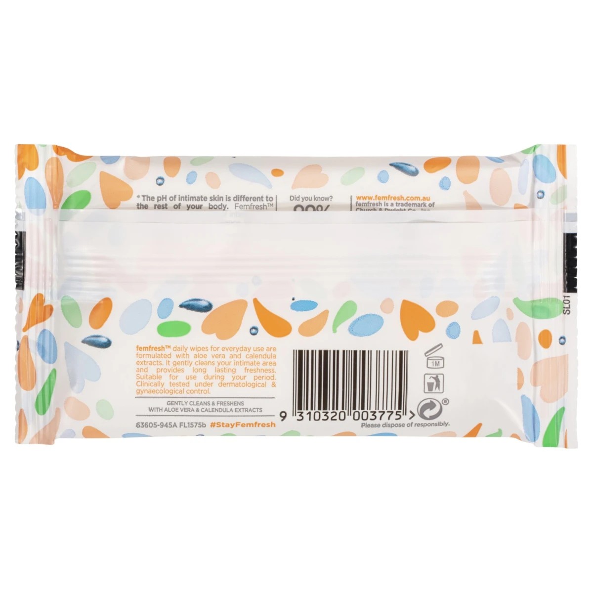 2 10 Pack Femfresh Intimate Skincare Daily Wipes - Aloe Vera and Calendula Extracts, 2 of 5