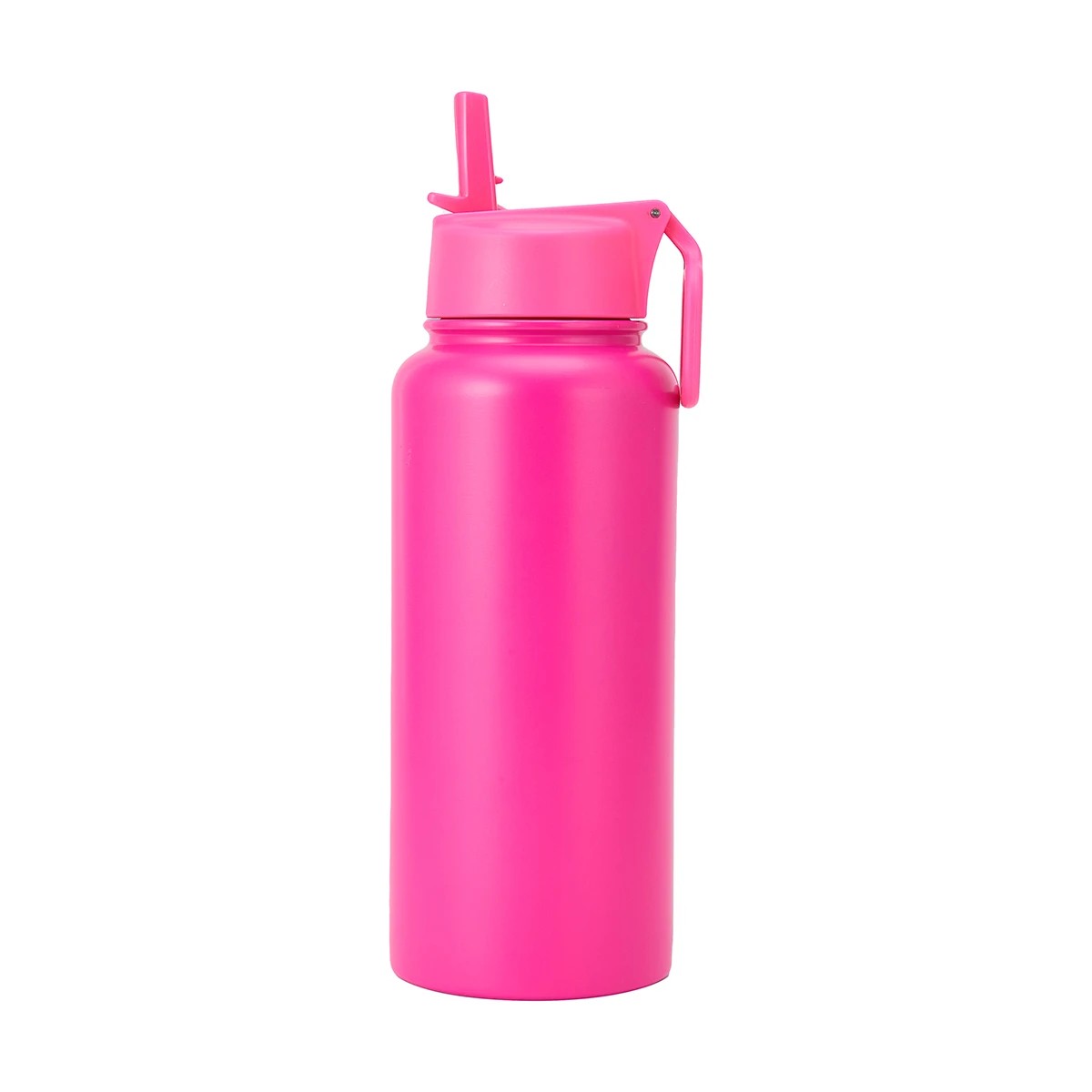 1 960ml Fluro Pink Double Wall Insulated Cylinder Drink Bottle, 1 of 4