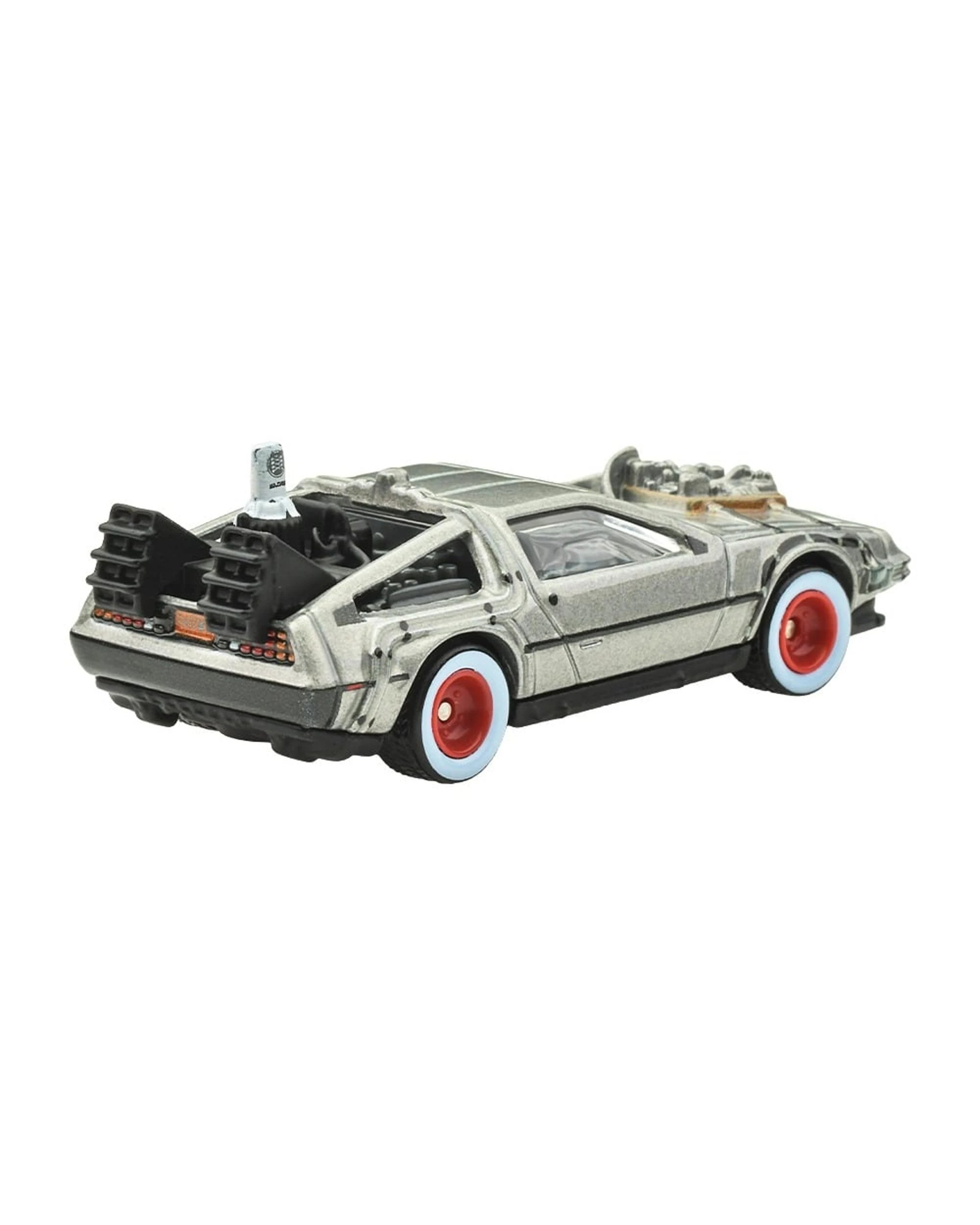 3 Hot Wheels Premium Pop Culture Back to the Future Part III Time Machine 1955 - White Rims -  Diecast Vehicle, 3 of 3