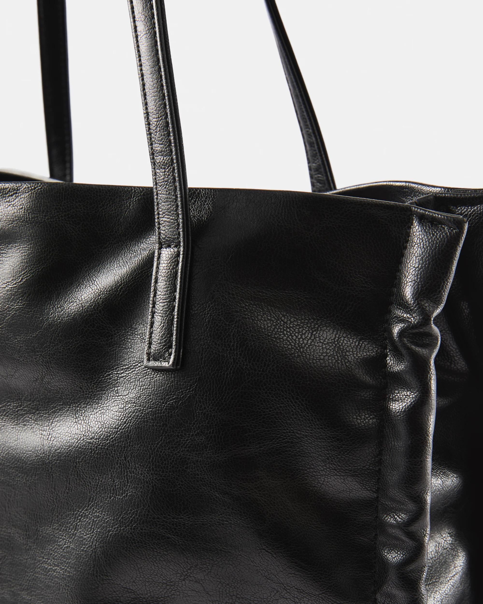 3 Scrunch Tote Bag Black, 3 of 8