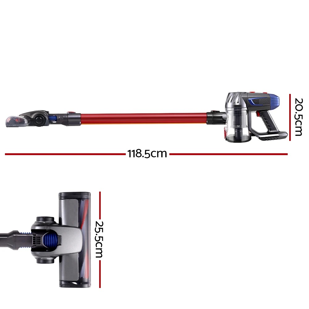 2 Devanti Stick Vacuum Cleaner HEPA Filter  150W - Red, 2 of 5