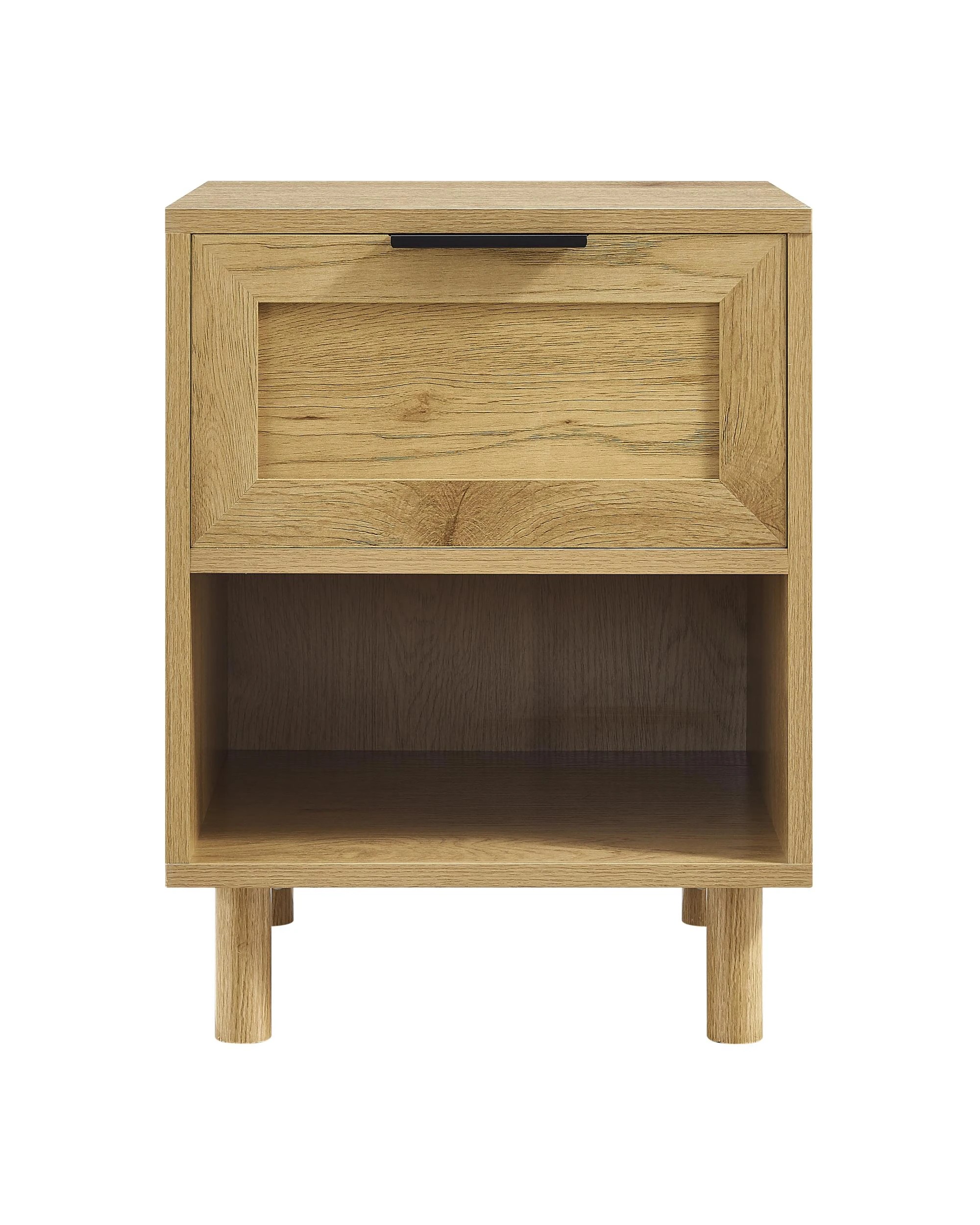 3 Kodu Bedside Unit Nightstand Side Table 1 Drawer Oak - Natural, 3 of 10