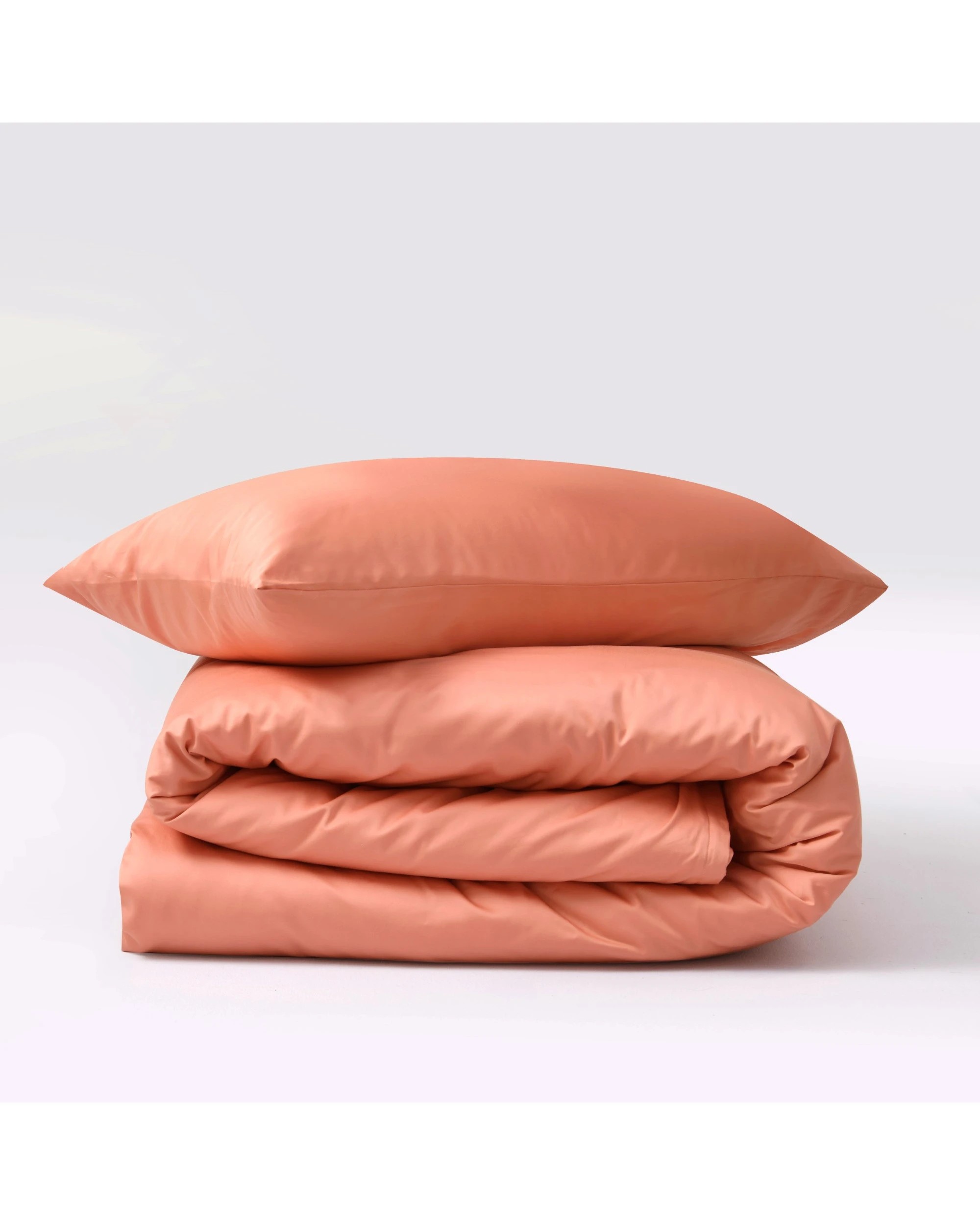 2 Serene 400TC Bamboo Cotton Sateen Quilt Cover Set - Single Bed - Clay, 2 of 5