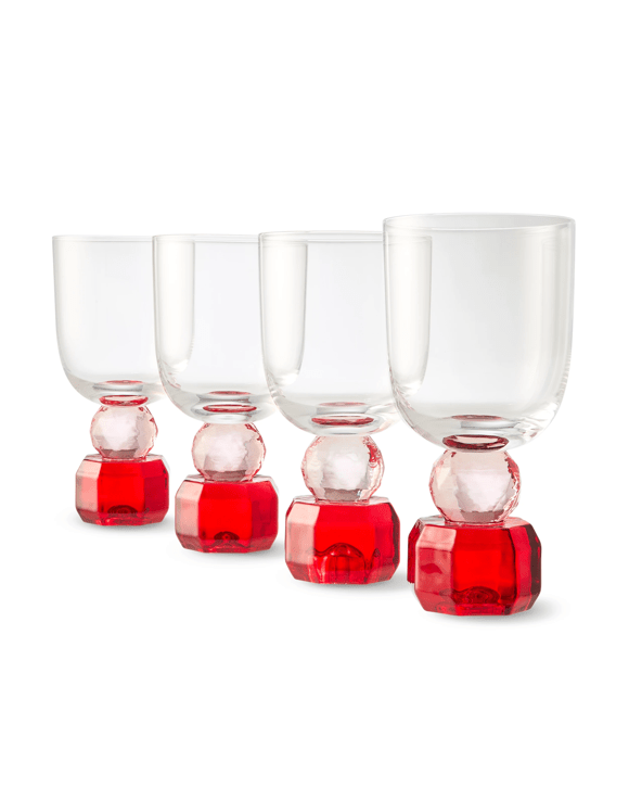 4 Jewel Stem Glasses