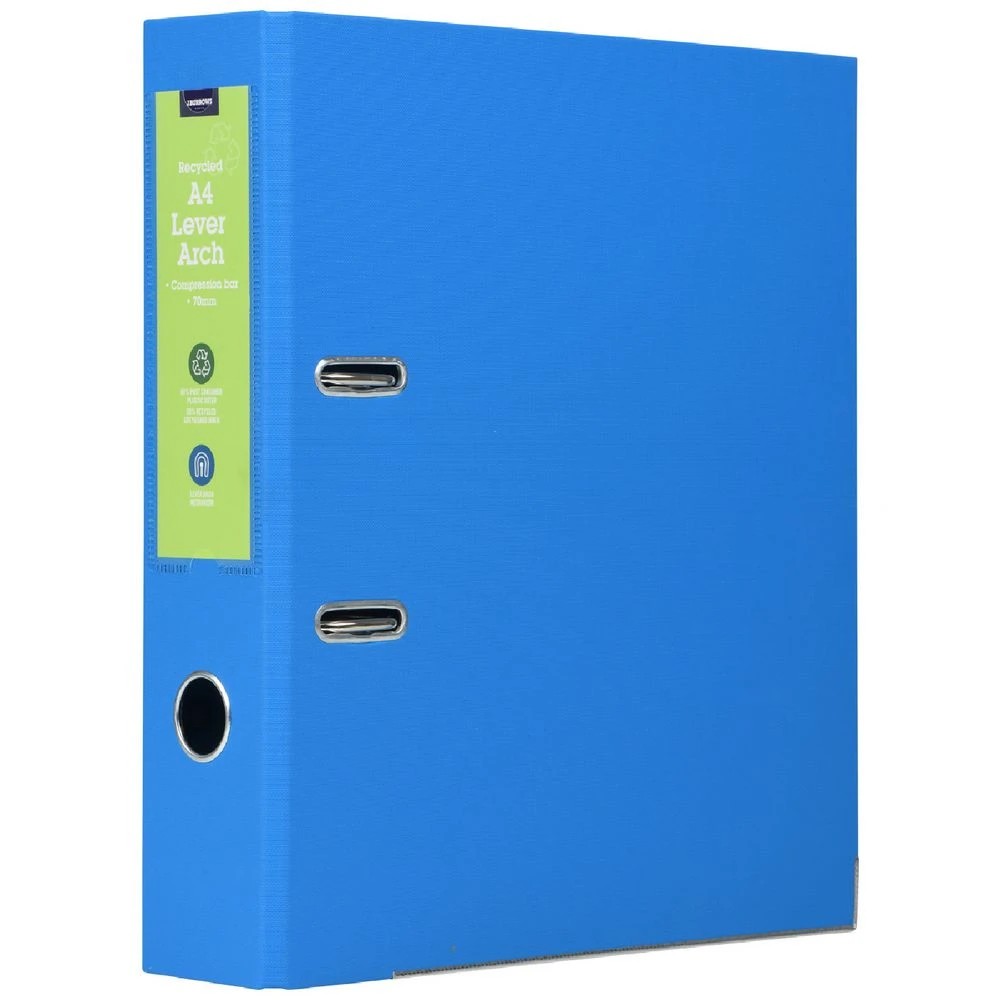 1 J.Burrows PP Lever Arch Binder Blue, 1 of 5