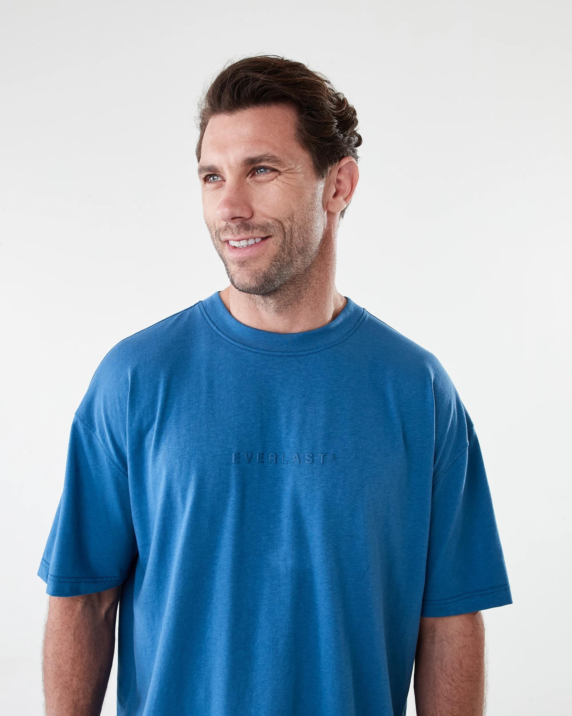 5 Everlast Mens Athletic Crew Neck T-shirt Fed Blue, 5 of 6