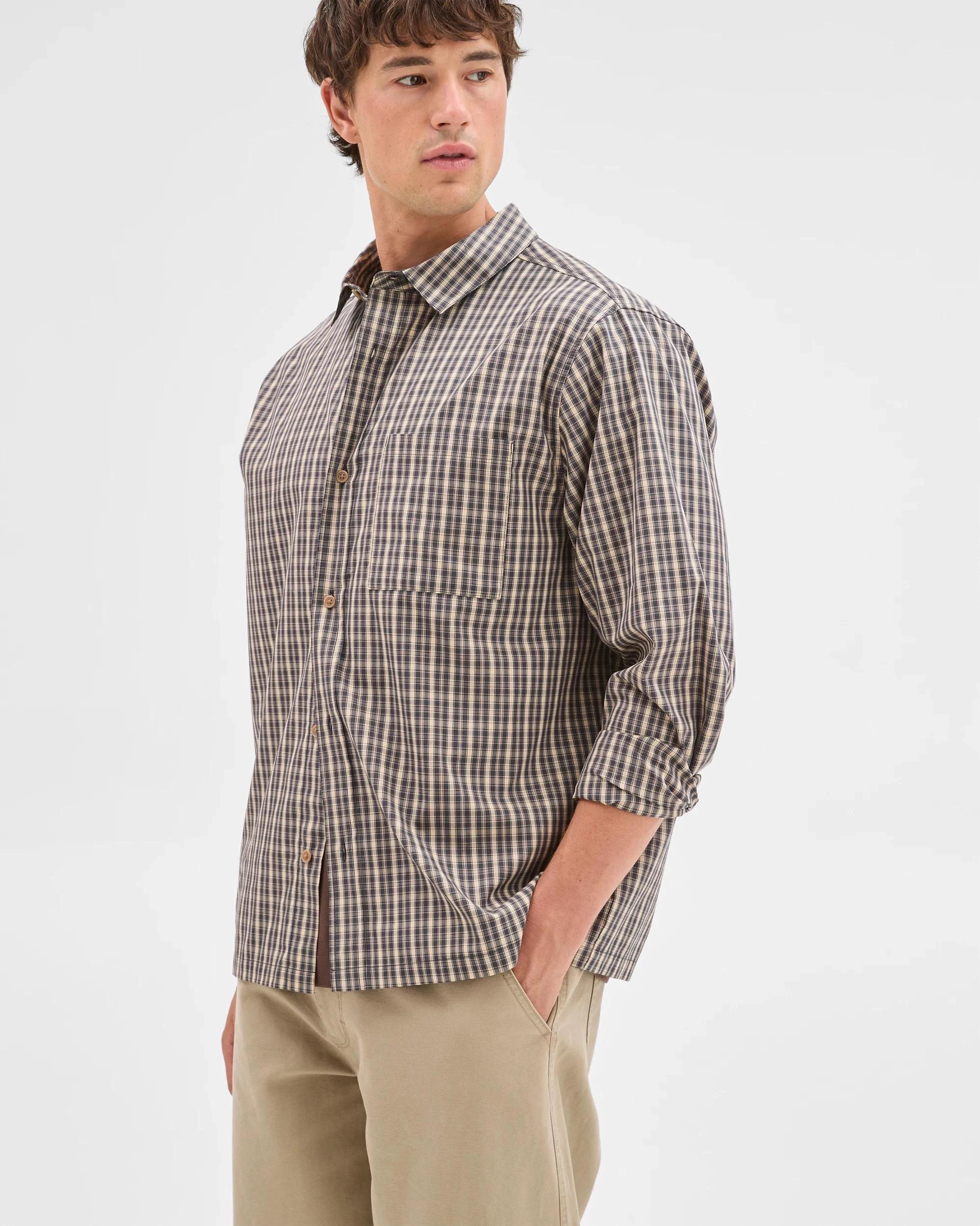 5 Commons Australian Cotton Business Shirt BLACK CHECK, 5 of 7