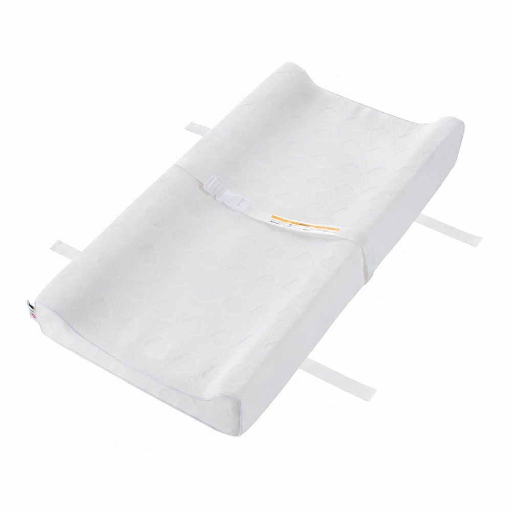 1 PlayPals Baby Changing Pad with Fixing Belt Waterproof Soft Padded - White, 1 of 3