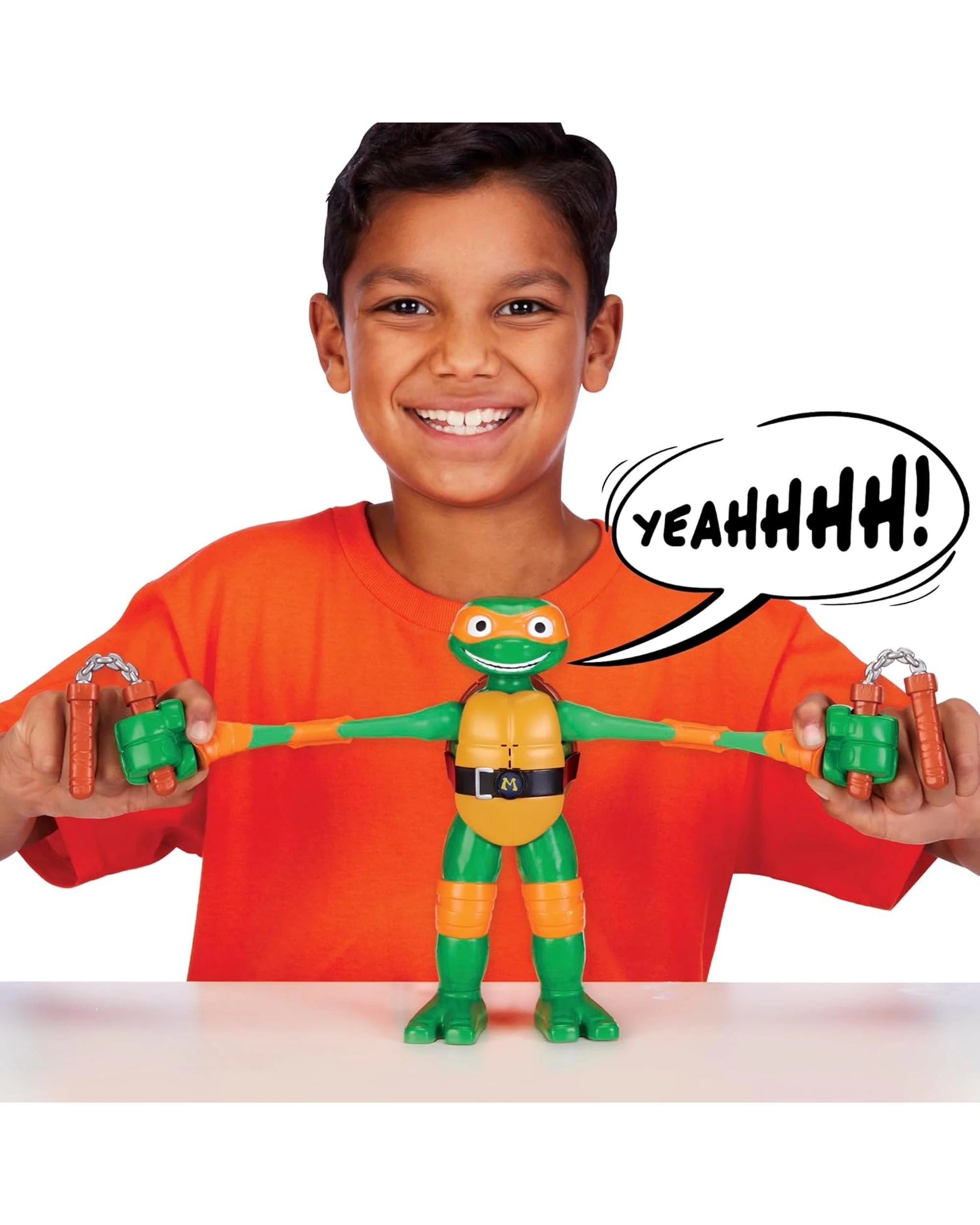 3 Tales of the Teenage Mutant Ninja Turtles Mutations Stretch 'N Shout Michelangelo, 3 of 6