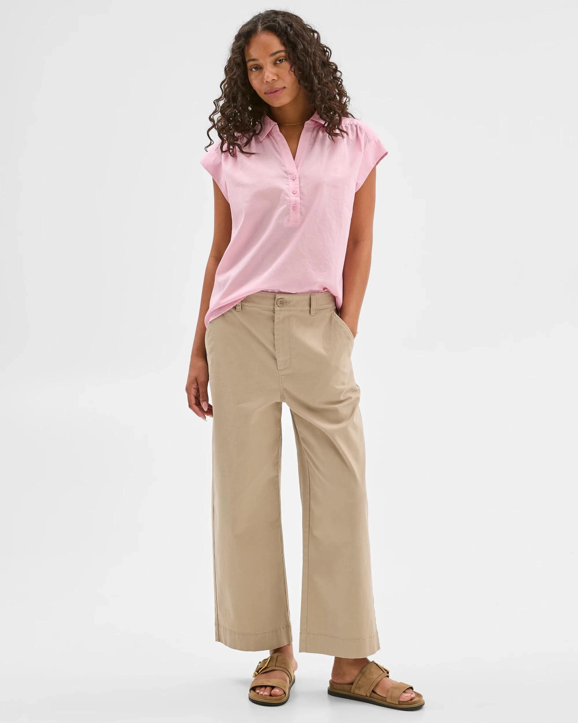 1 Target Australian Cotton Summer Crop Pants SAND DUNE, 1 of 6