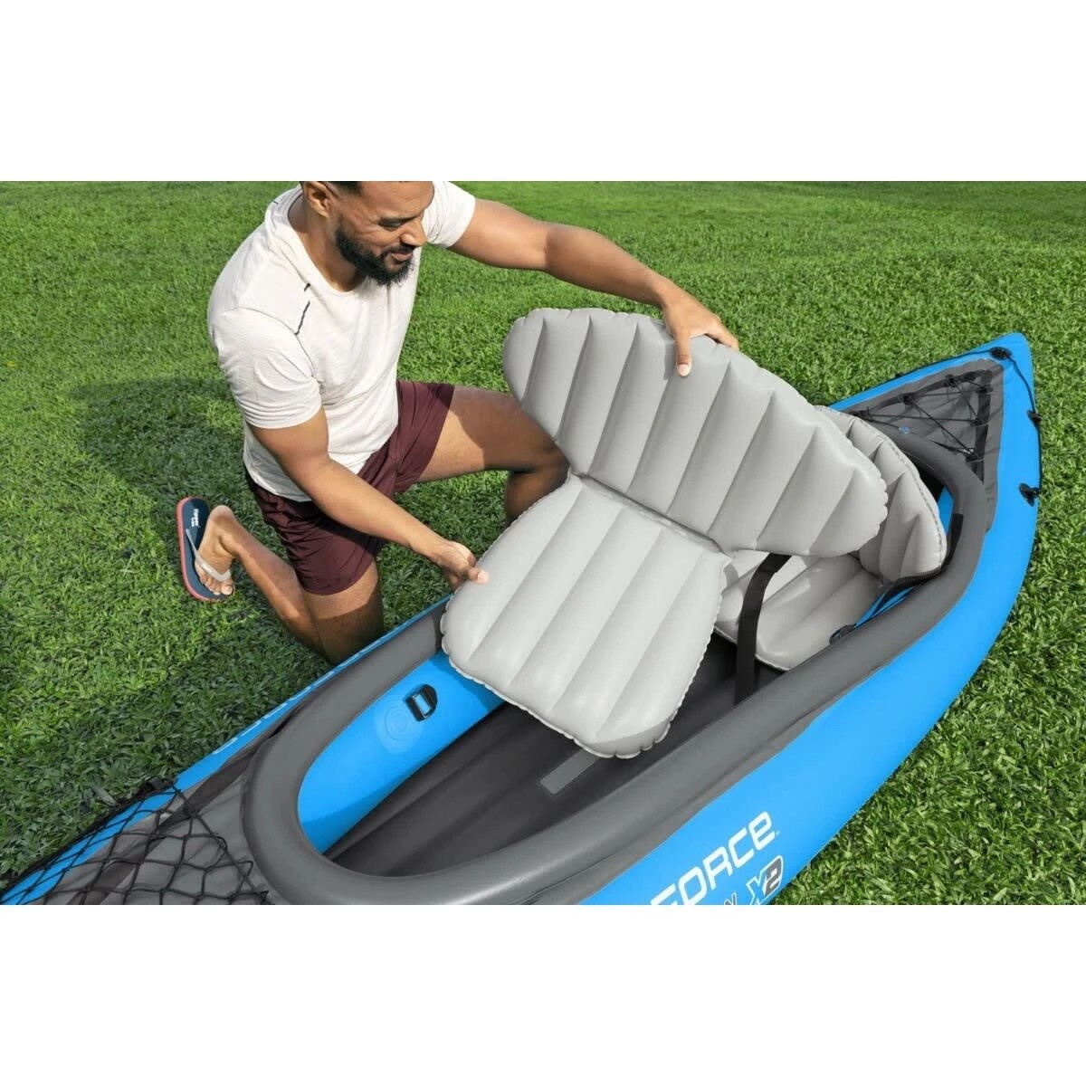 7 Bestway Hydro-Force Inflata-Shield Inflatable Cove Champion X2 Kayak Set, 7 of 10