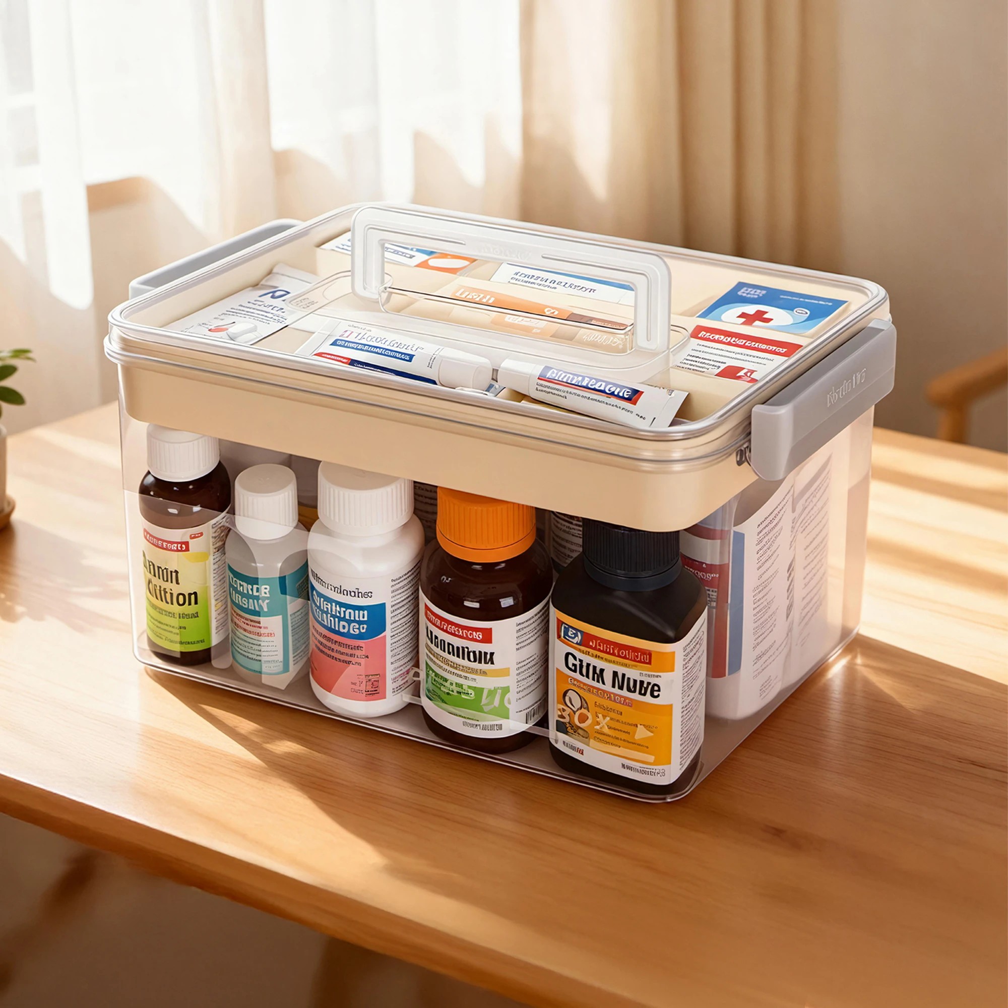 7 Levede Medicine Storage Box With Handles - Clear, 7 of 9
