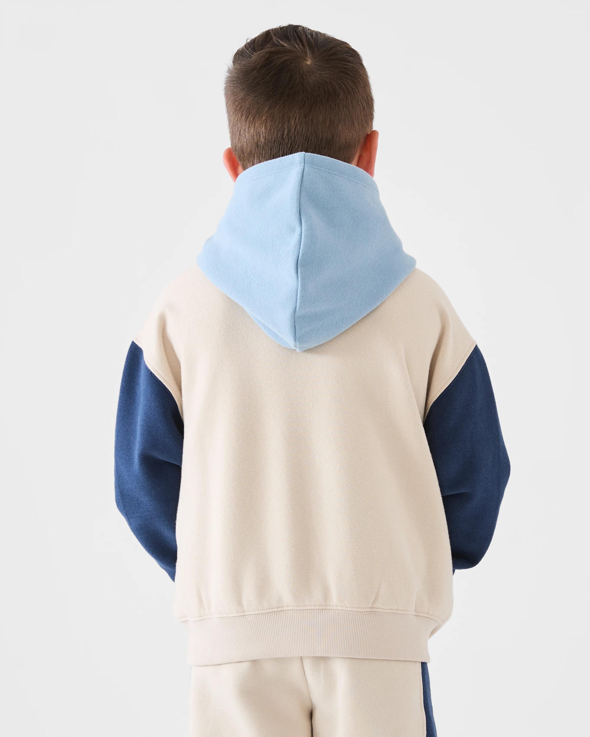 2 Colour Block Hoodie Pmc Chalk, 2 of 6